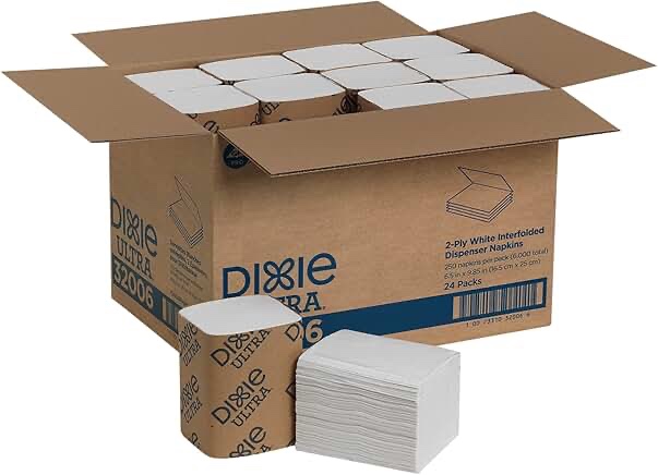 Dixie ultra 32006 interfold 2 ply napkin dispenser refill white