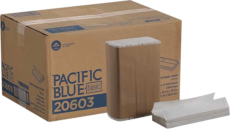 pacific blue basic 20603 c-fold paper towel white