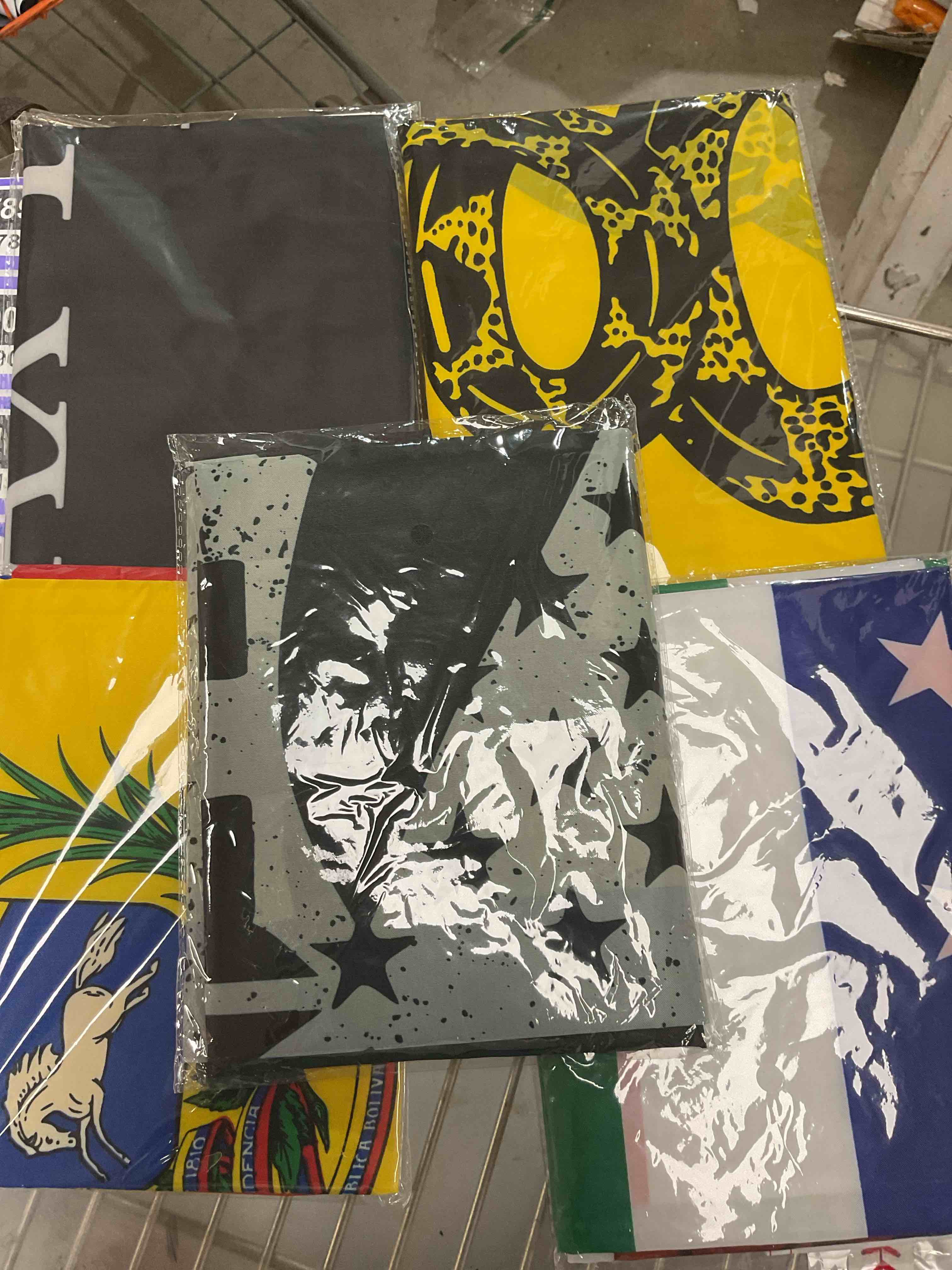 Flags of different styles 