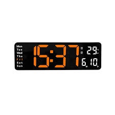  Large Digital Clock With Temperature Date Auto DST Night Light Auto Brightness Dimmer/ Home Decor