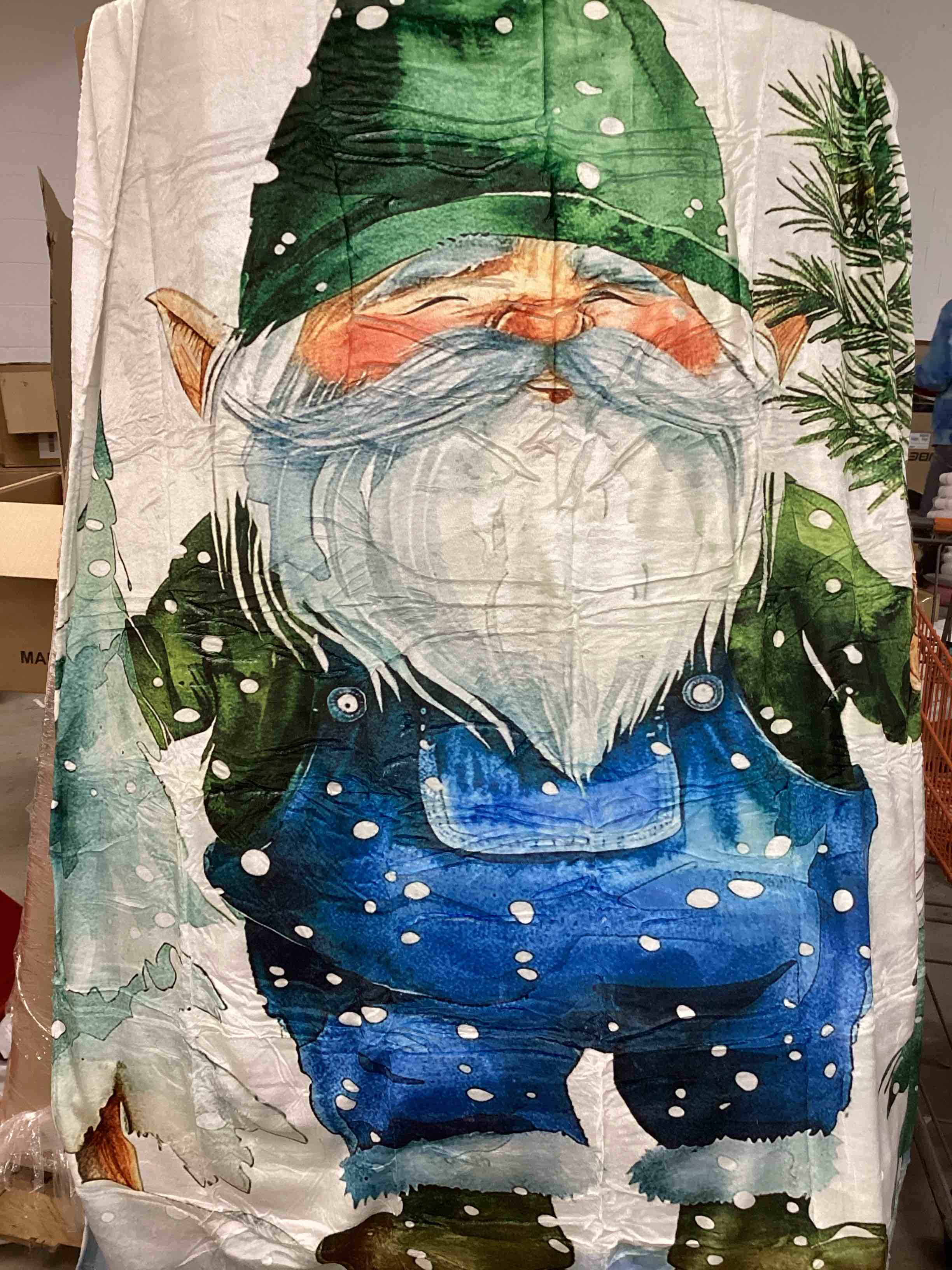 Cozy Christmas Gnome Throw Blanket 50” x 60”
