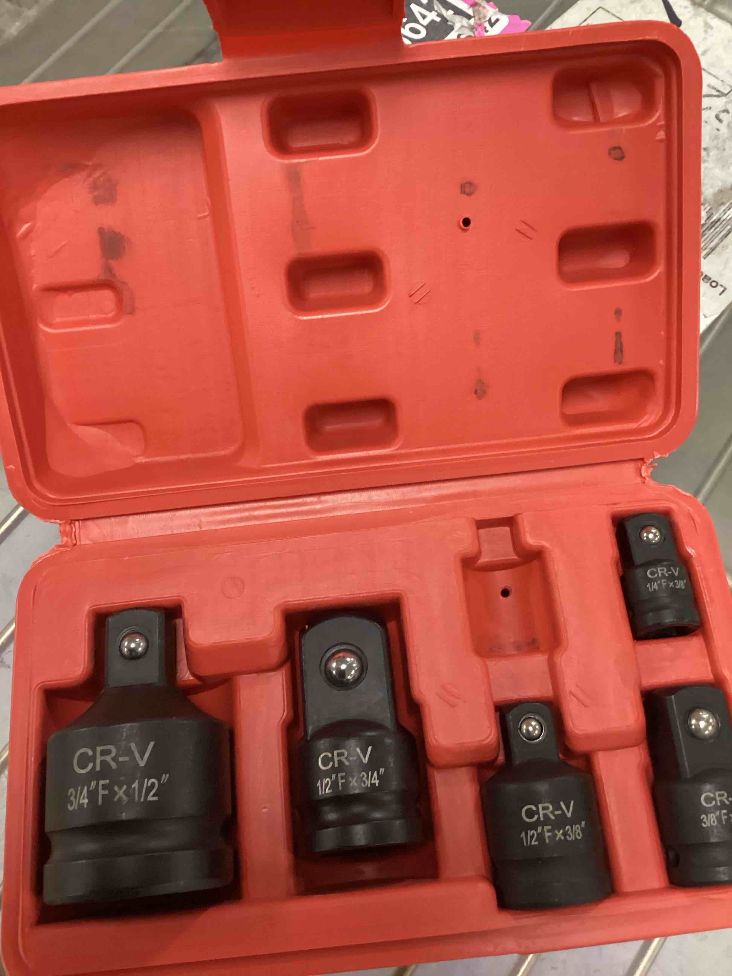 Chrome Vanadium Steel 5 -Piece Set for Impact Driver Conversions Impact Socket Adapter and Reducer Set