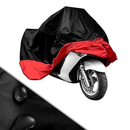 Motorbike Waterproof Dustproof UV Protective Cover(Black&Red)