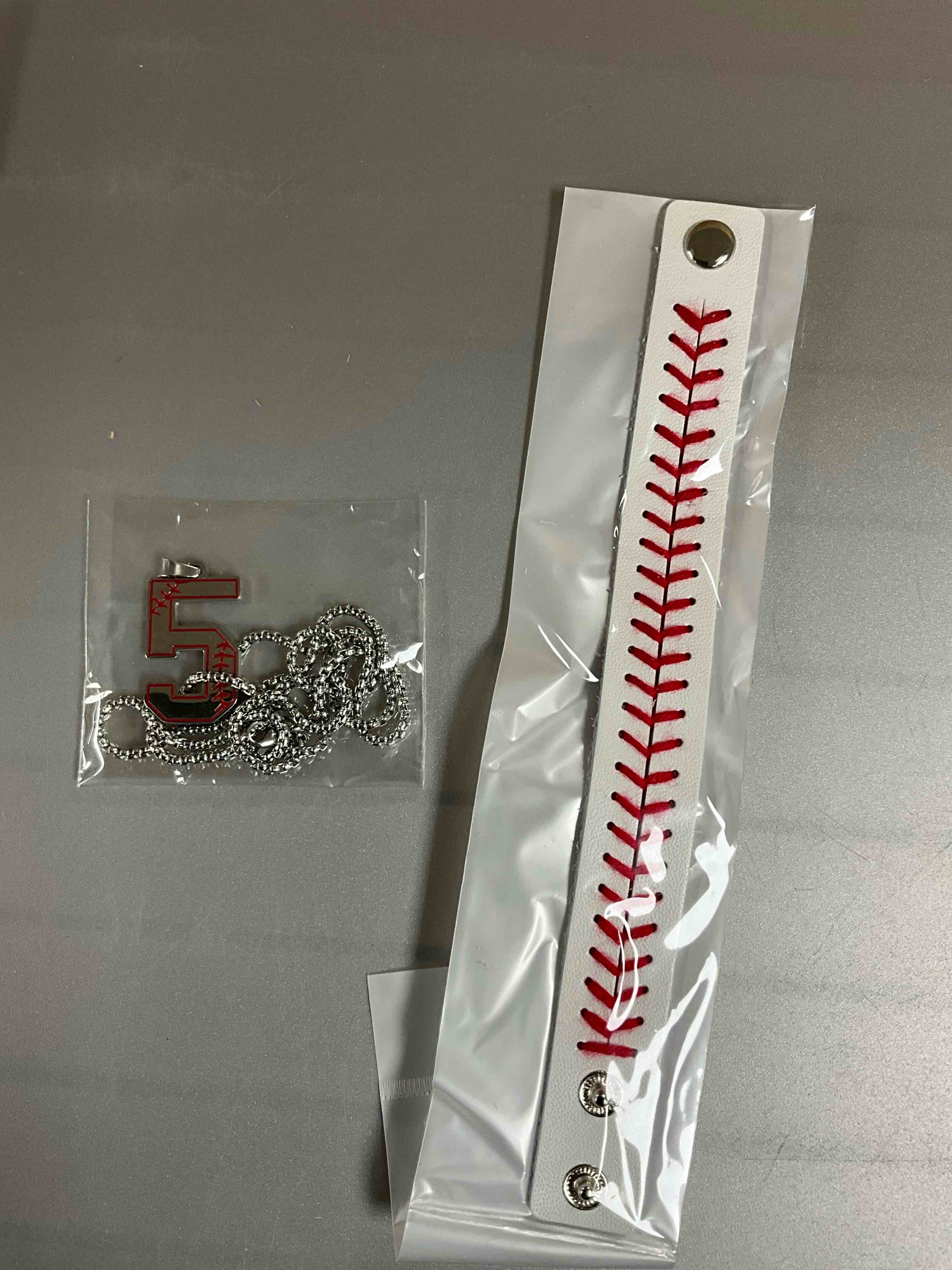 ChalkTalkSPORTS | Softball Baseball Basketball Jewelry | Authentic Leather Ball Bracelet (5 pcs)