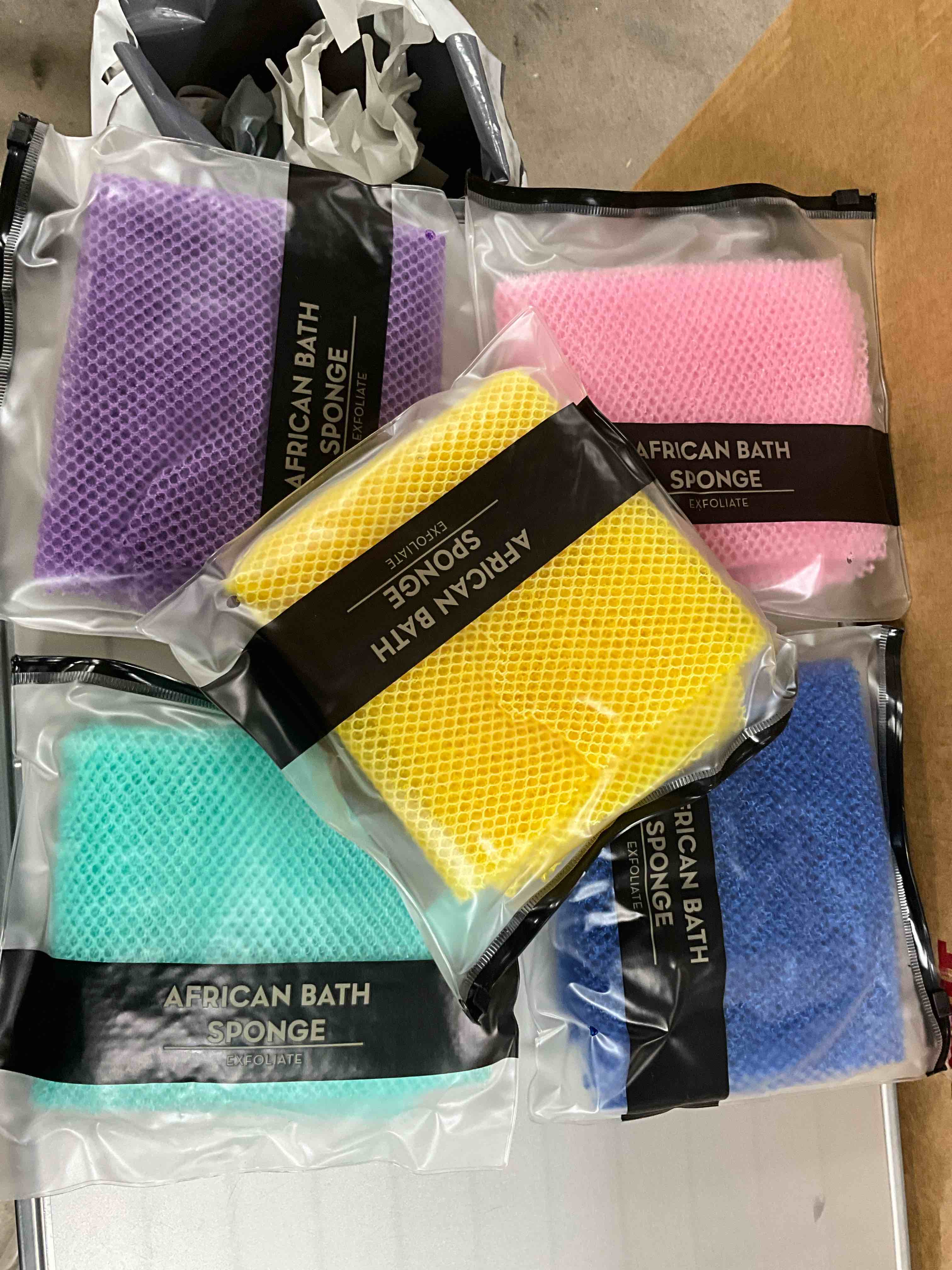 Bellanomi African Exfoliating Net Sponge Authentic Ethically Sourced from Nigeria 45 inch Long 