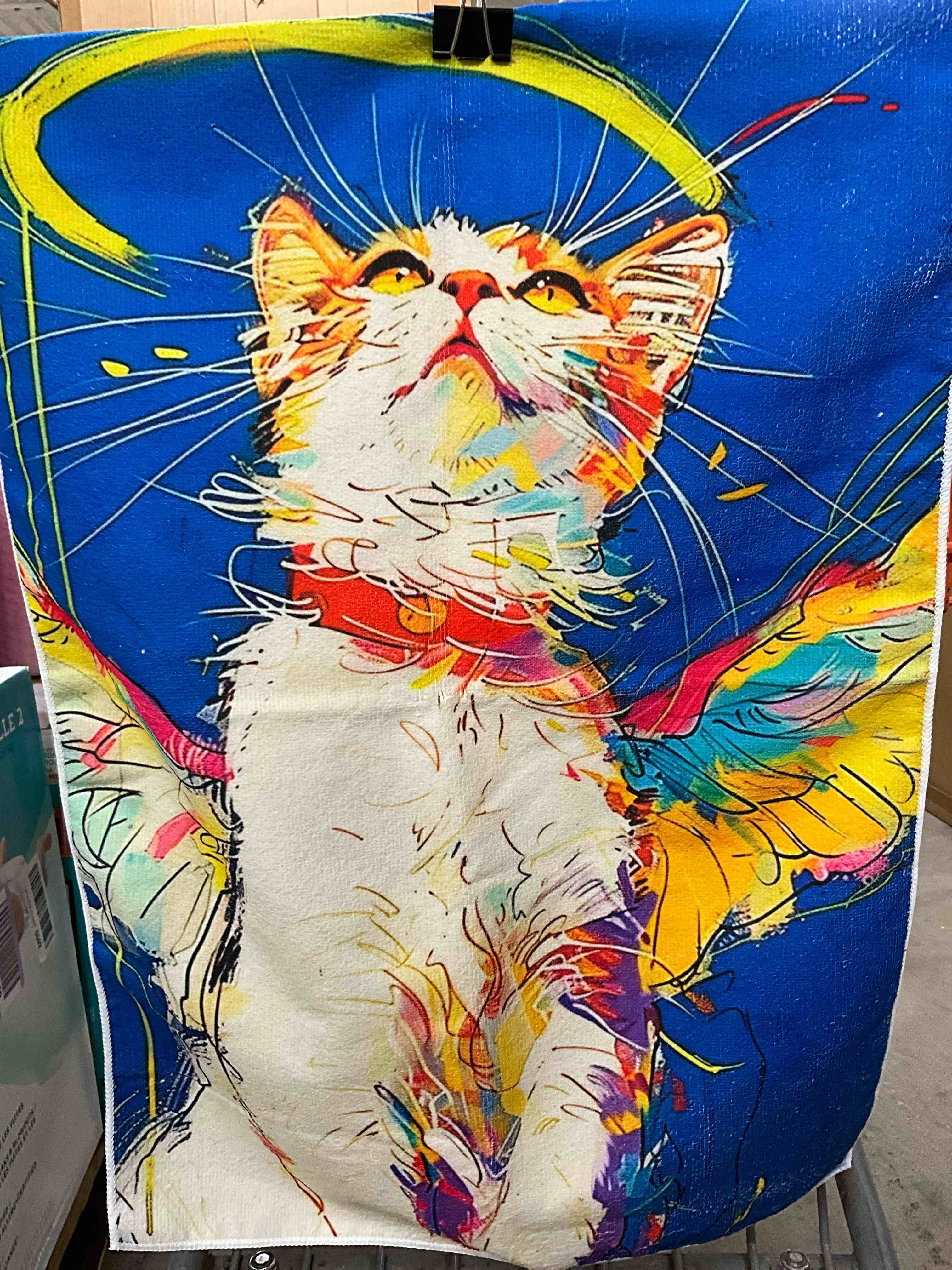 Art Cat Hand Towels?Soft Plush Highly Absorbent Microfiber Hair Face Wash Cloth for Bathroom Travel Gym Beach Face Towel Washcloth