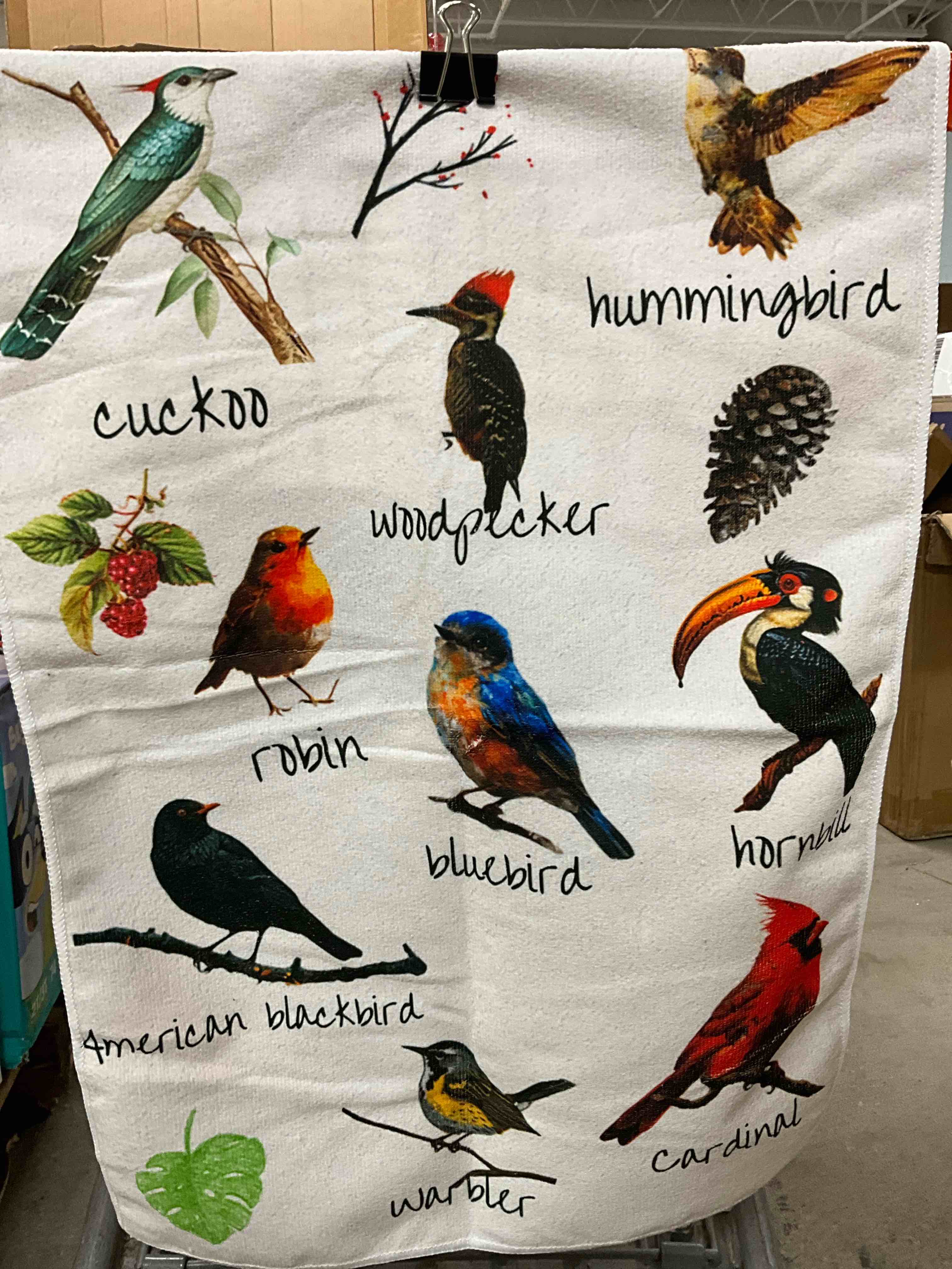 Birds Kitchen Towels Birds On Branch Dish Towels Set of 2 Cardinal Hummingbird Bluejay Absorbent Hand Towels