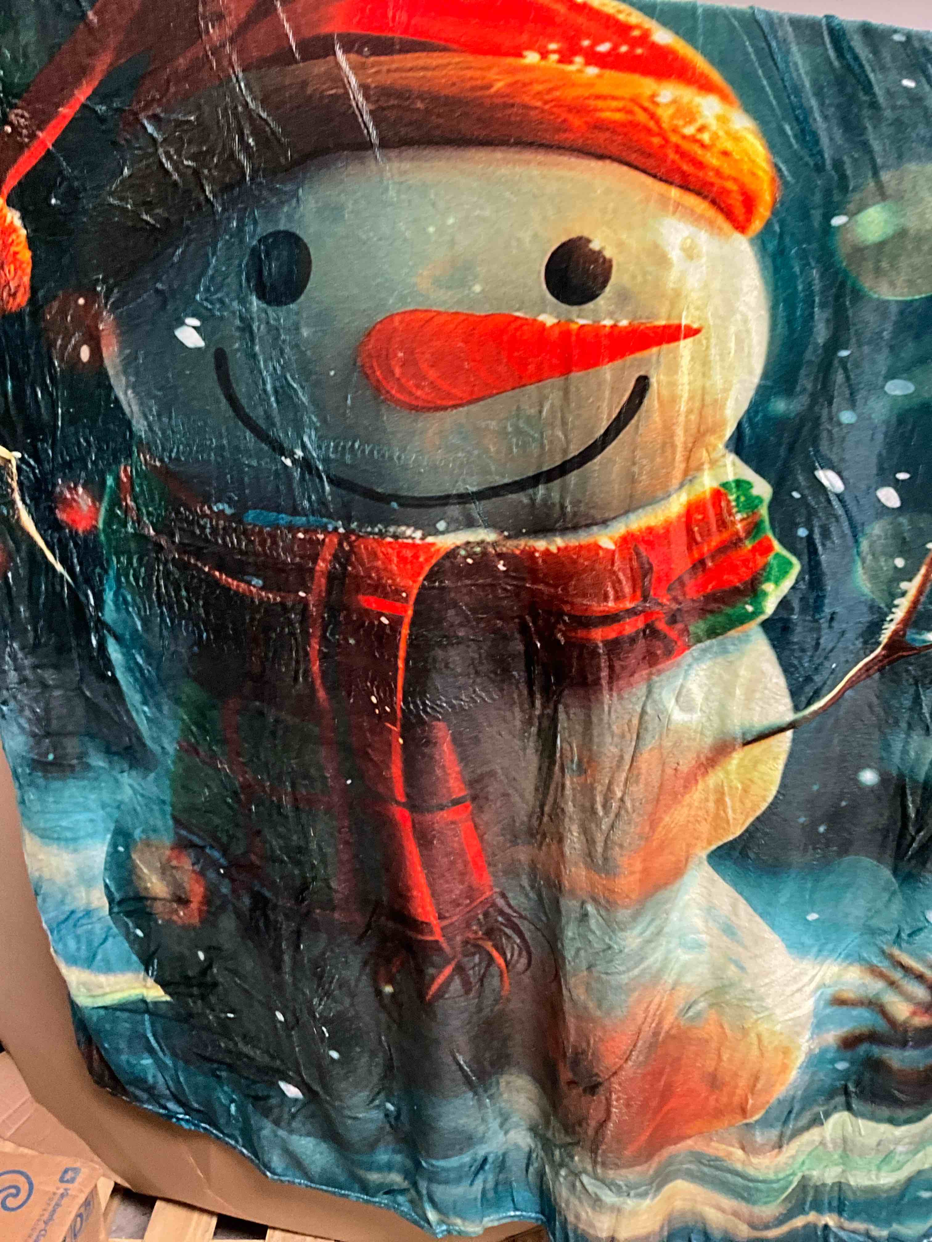 Christmas Super Soft Flannel Fleece Blanket, Snowman