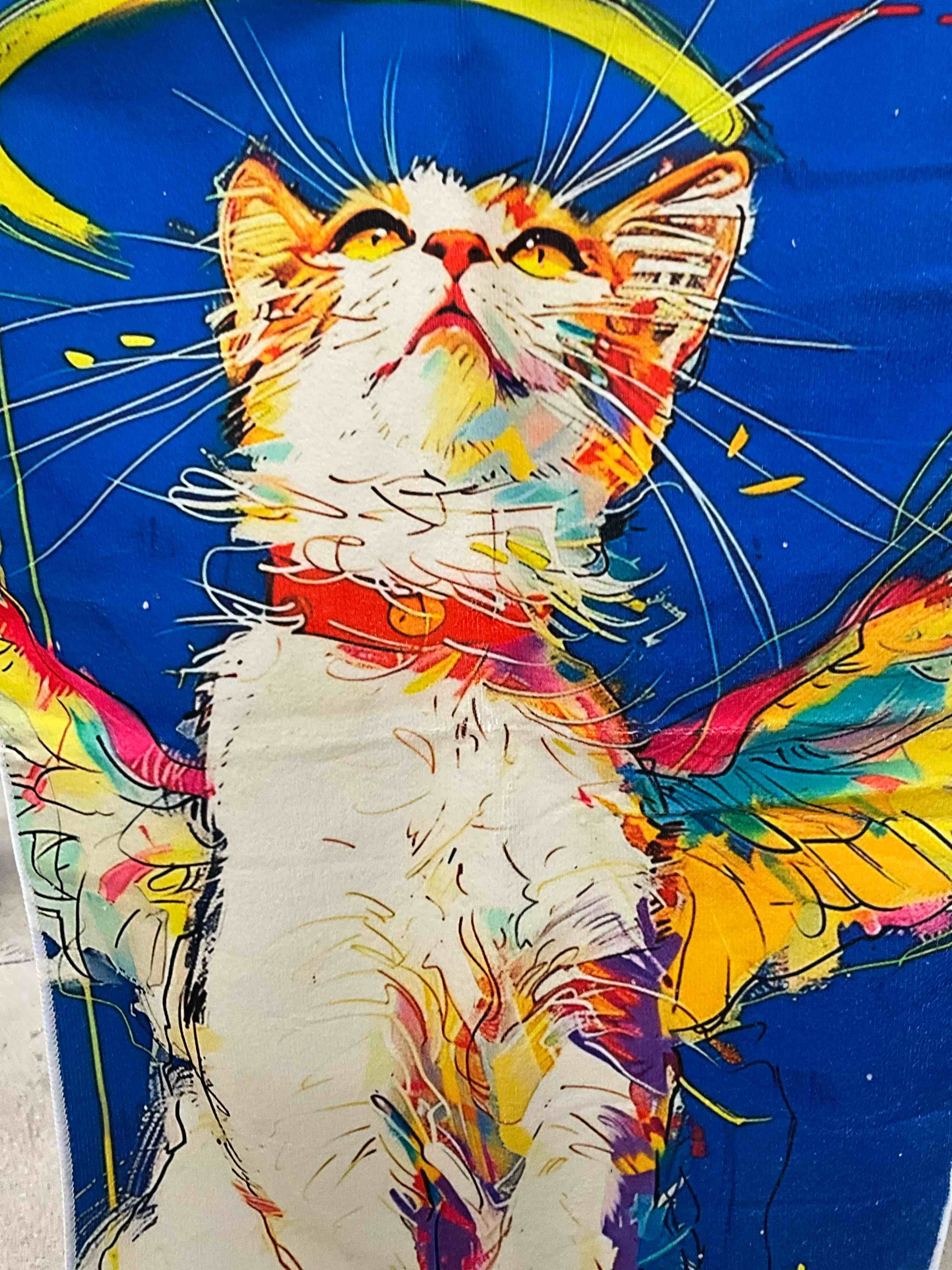 set of 2 Art Cat Hand Towels?Soft Plush Highly Absorbent Microfiber Hair Face Wash Cloth for Bathroom Travel Gym Beach Face Towel Washcloth