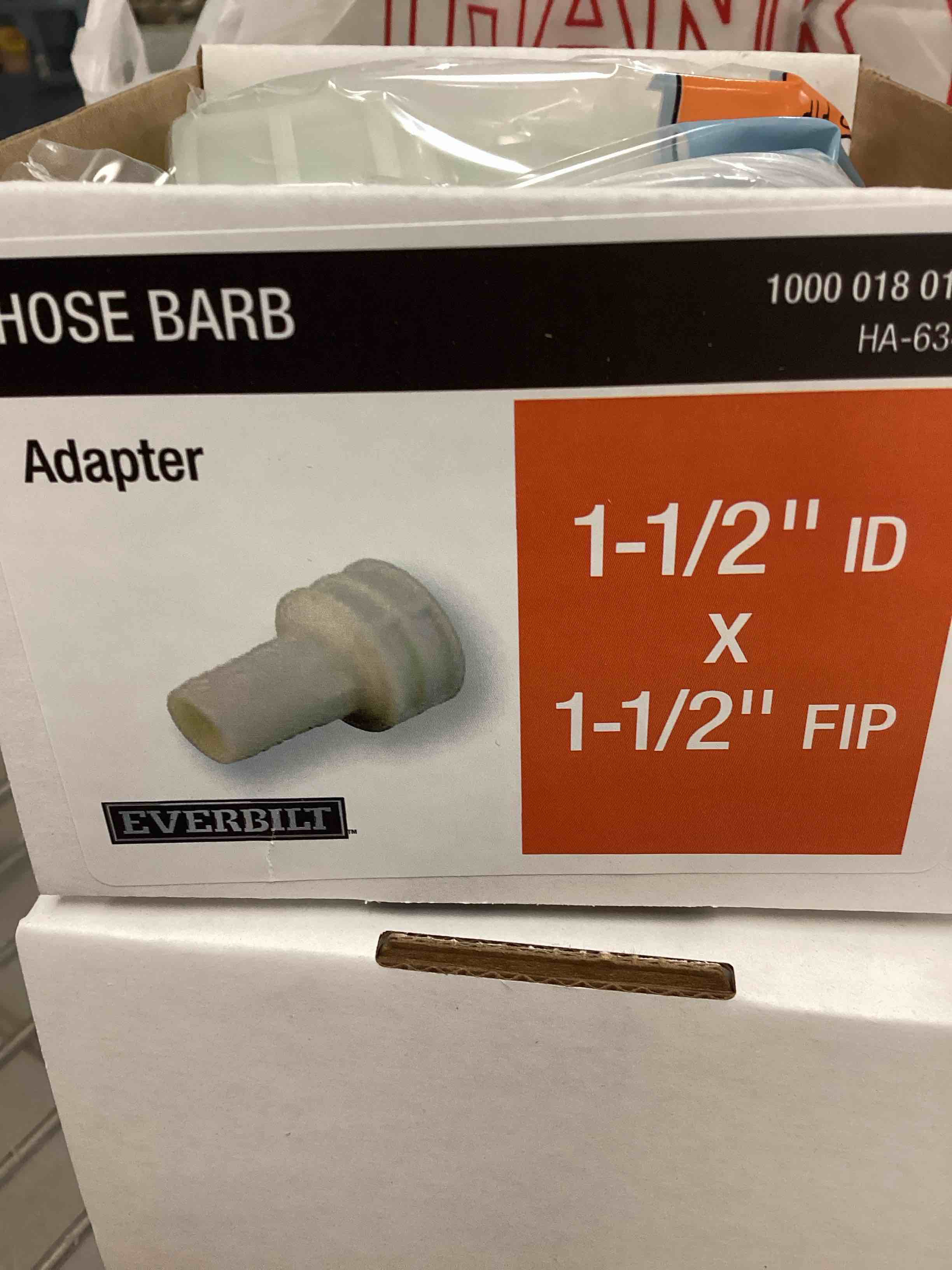 Hose Barb  Adapter  1-1/2  5 pcs 