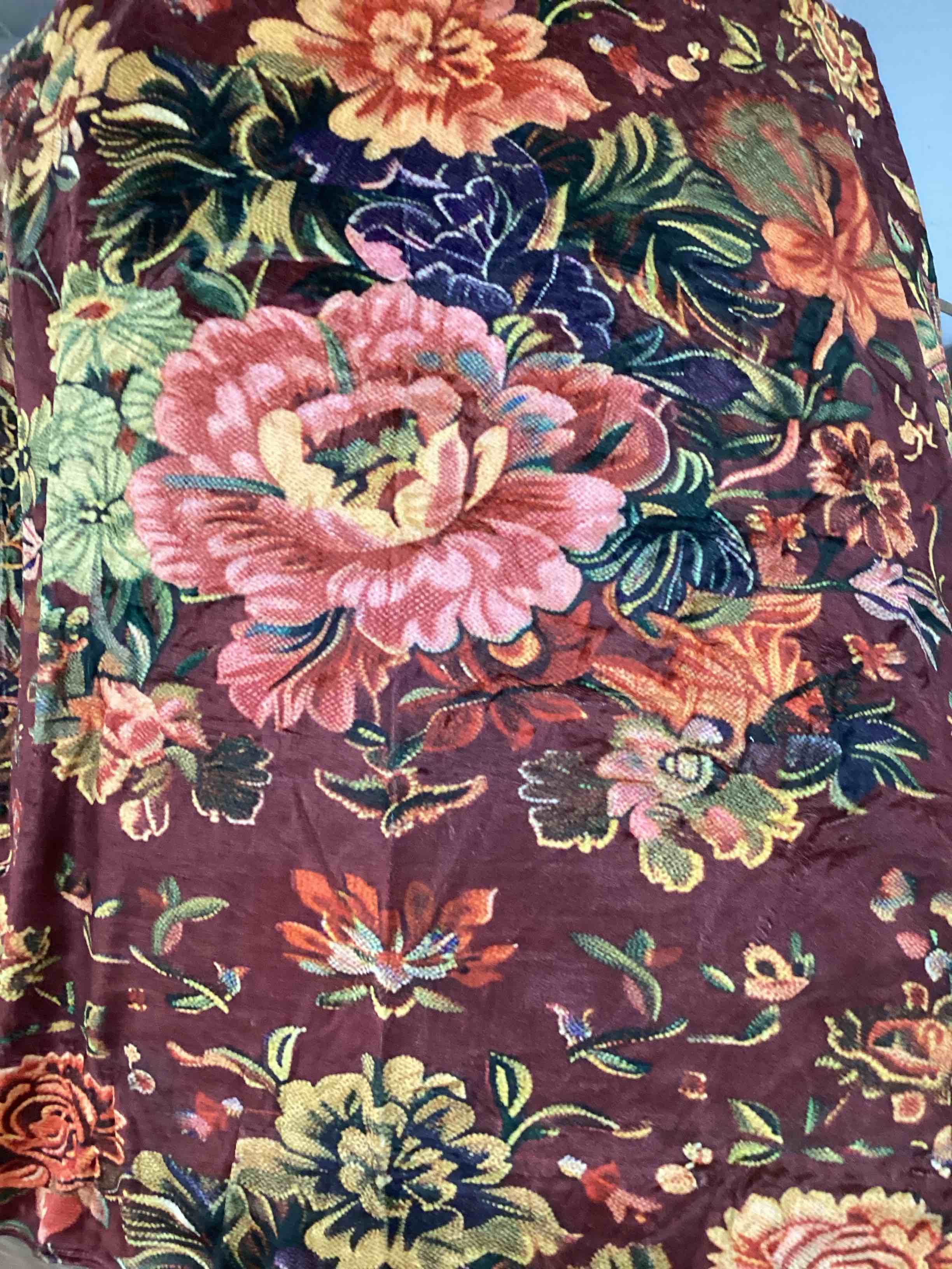 Flower Blanket for Sofa Bed, Travel Flannel Blanket Gift y camping,