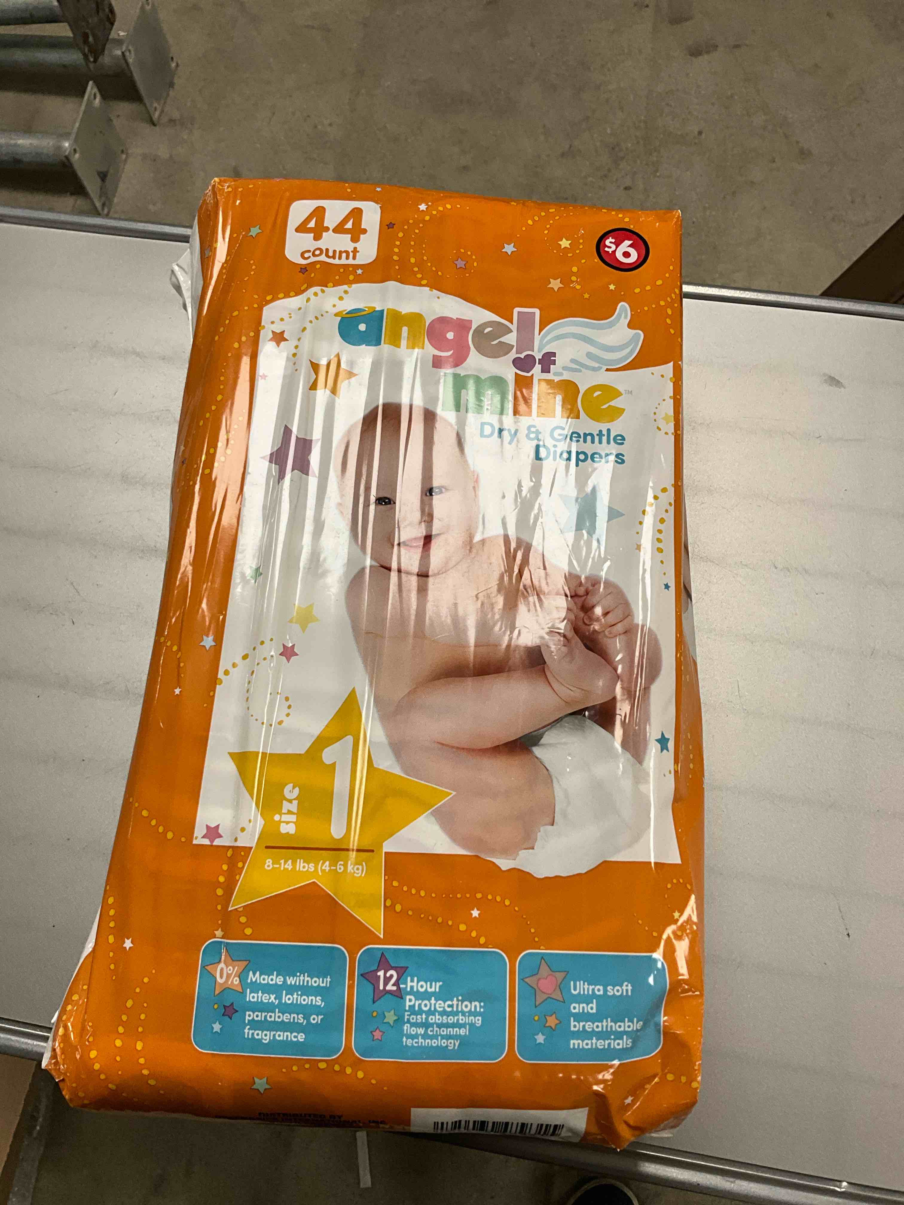 Angel mine Dry & Gentle Diapers size 1. ( 3 packs )