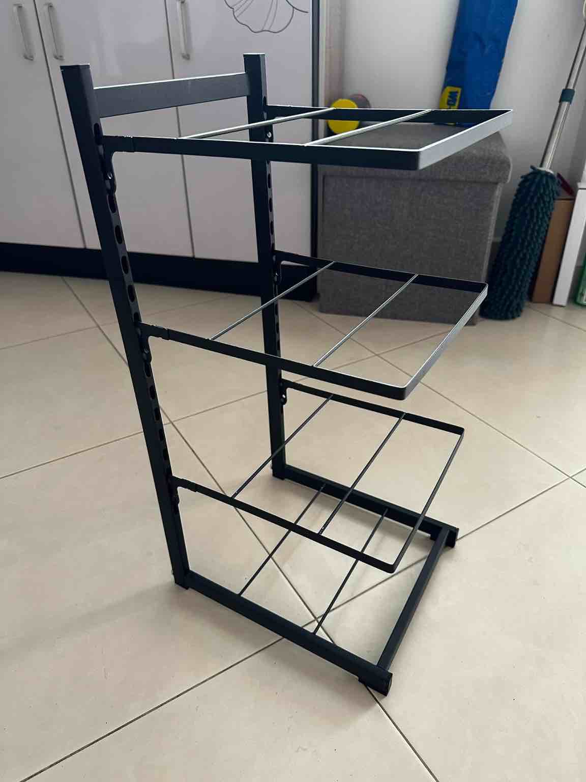Black Metal Pot and Pan Organizer Rack