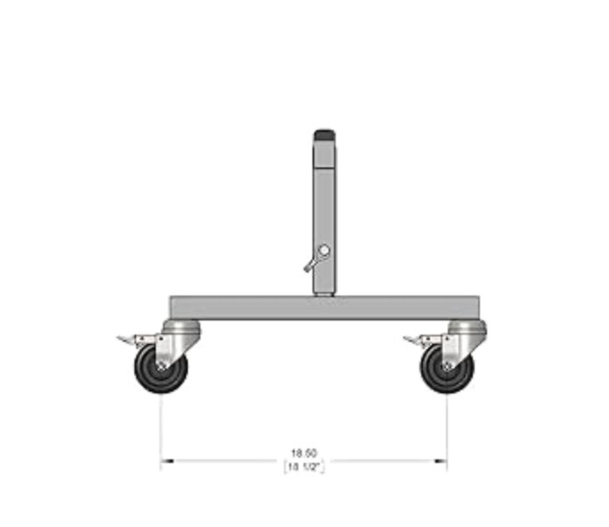 2Pc Small Leg With Wheels