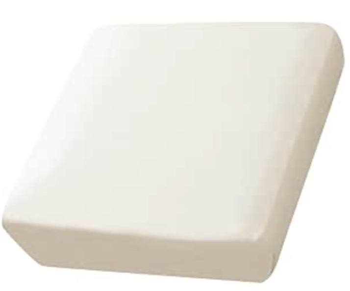 Beige leather sofa cushions set 3 