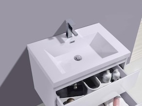 Bohemia 30 in. W Bath Vanity Ceramic Top in White