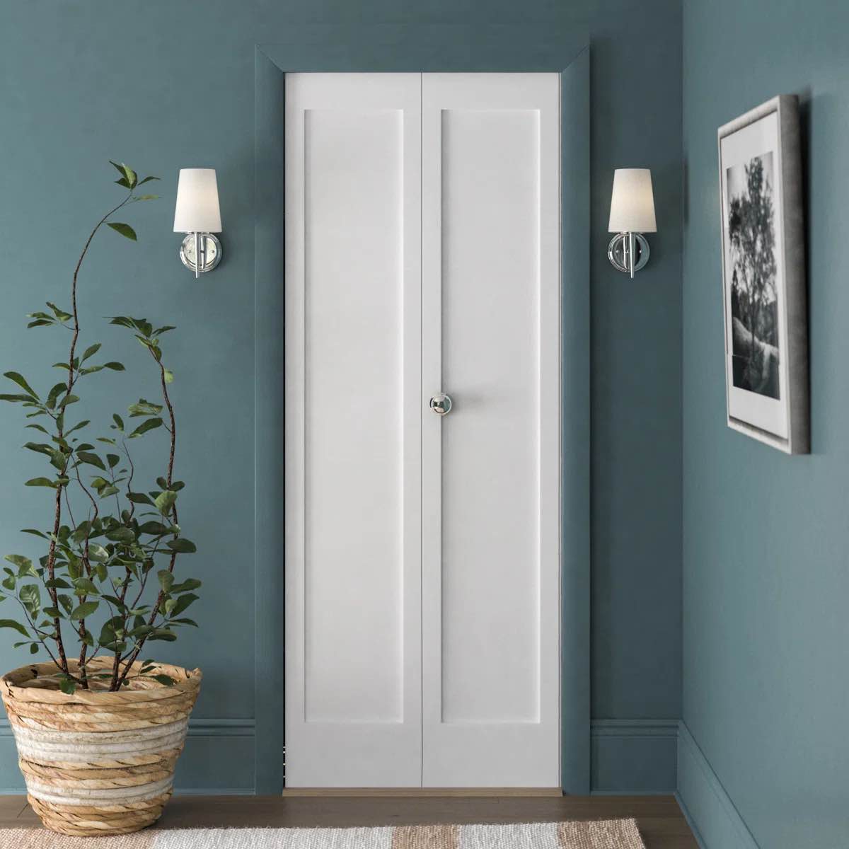 Primed Shaker Bi-Fold Door (14Inch, 2 Panel)