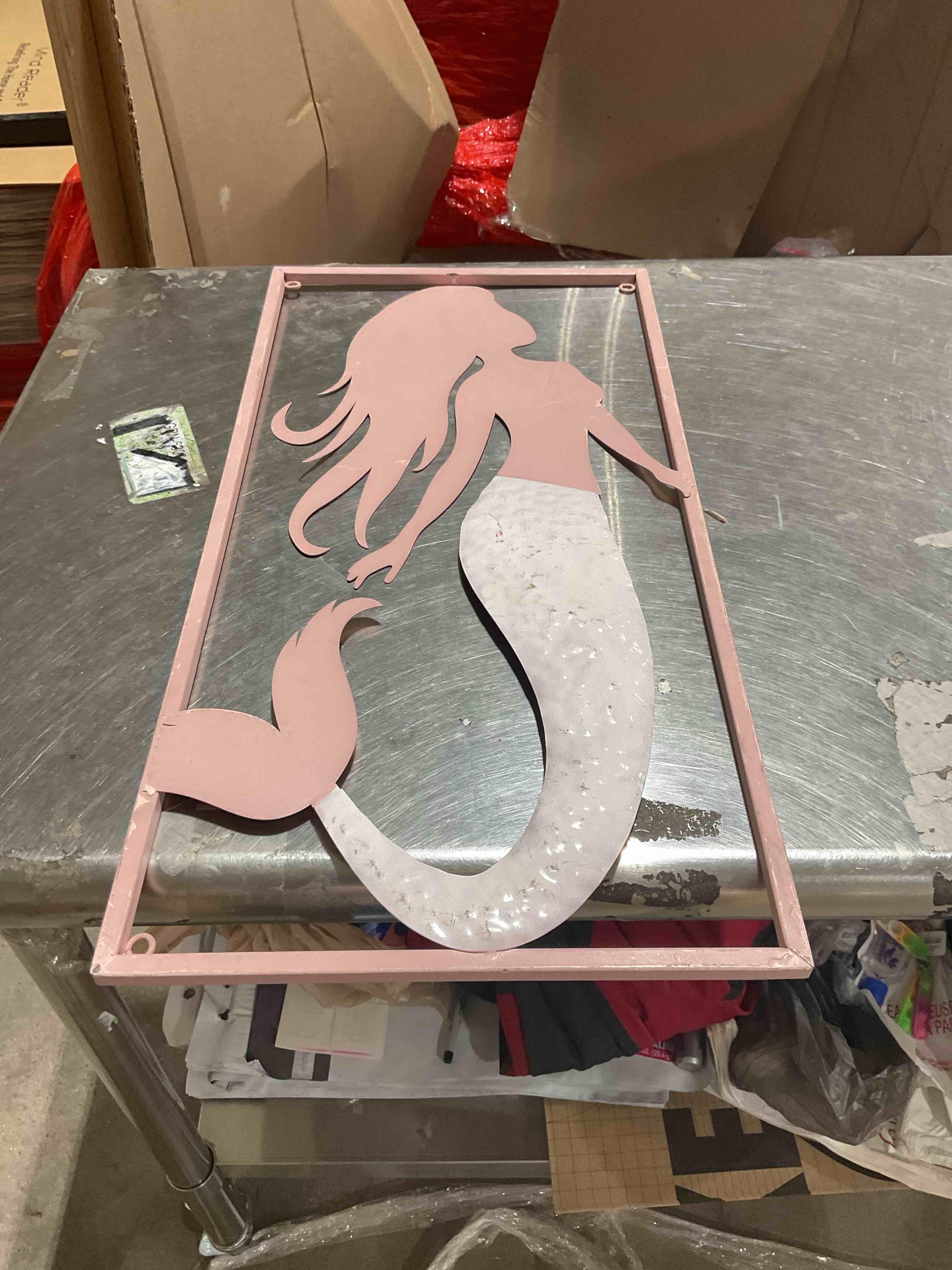 Metal mermaid picture