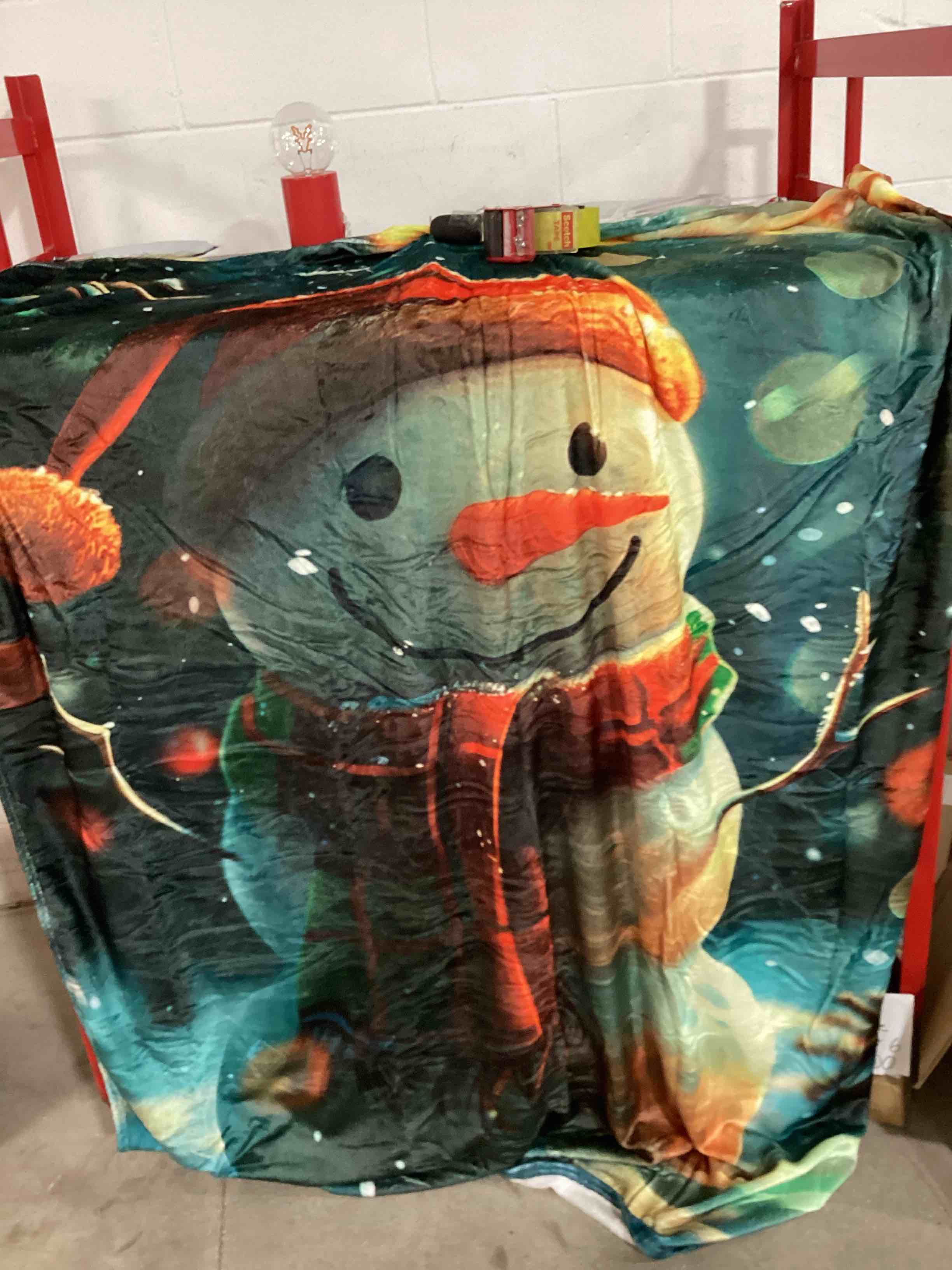 snowman blanket size 150 cm X 200 cm