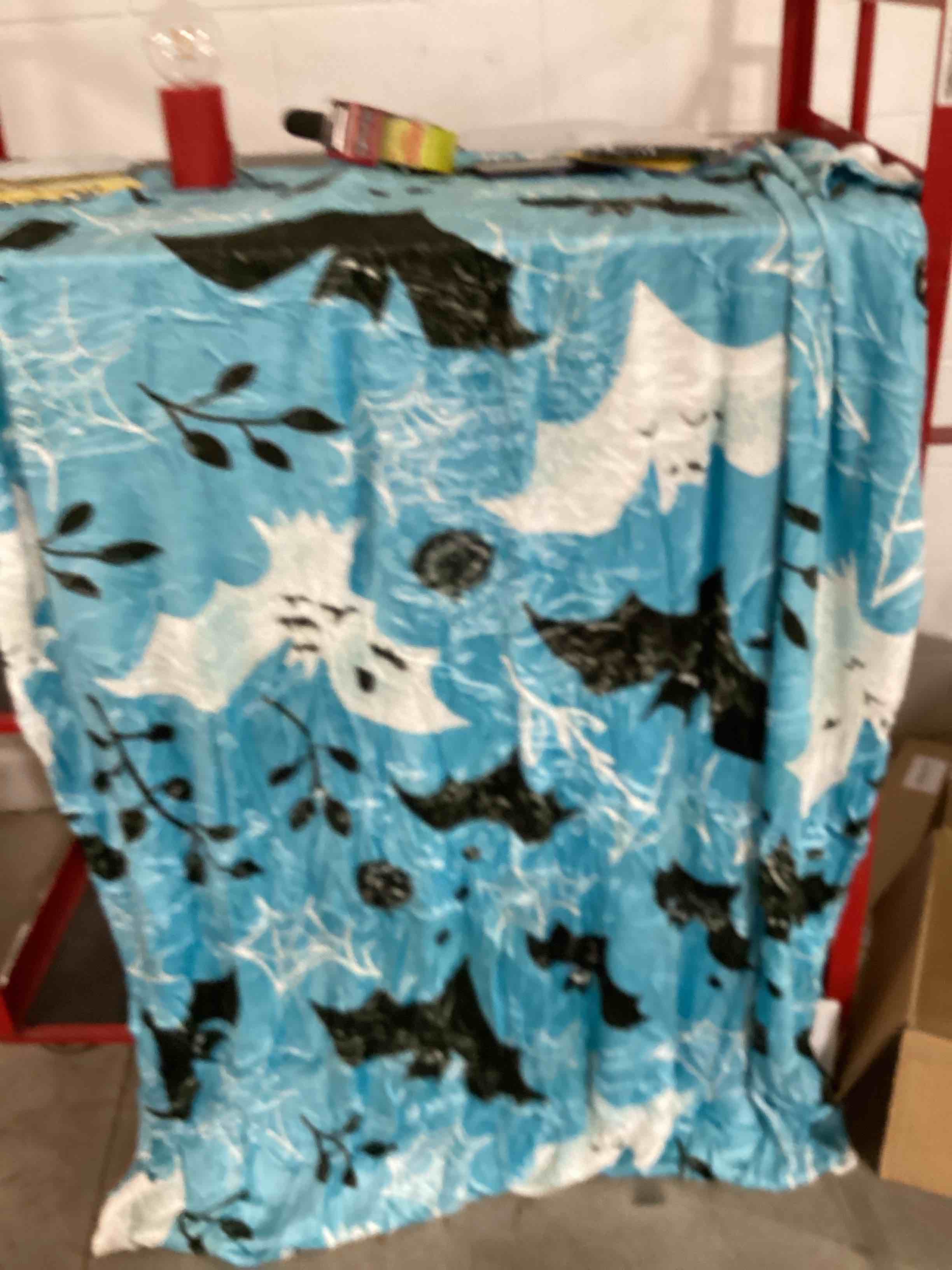 Black and white bat Halloween blanket