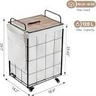 laundry cart with wheel white