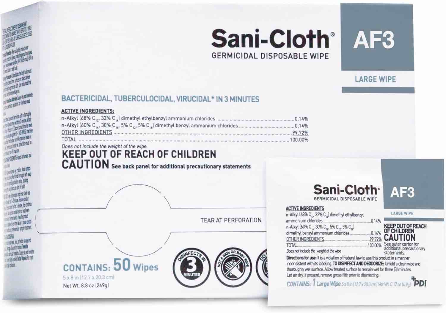 Sani- cloth 10 boxes with 50 wipes each