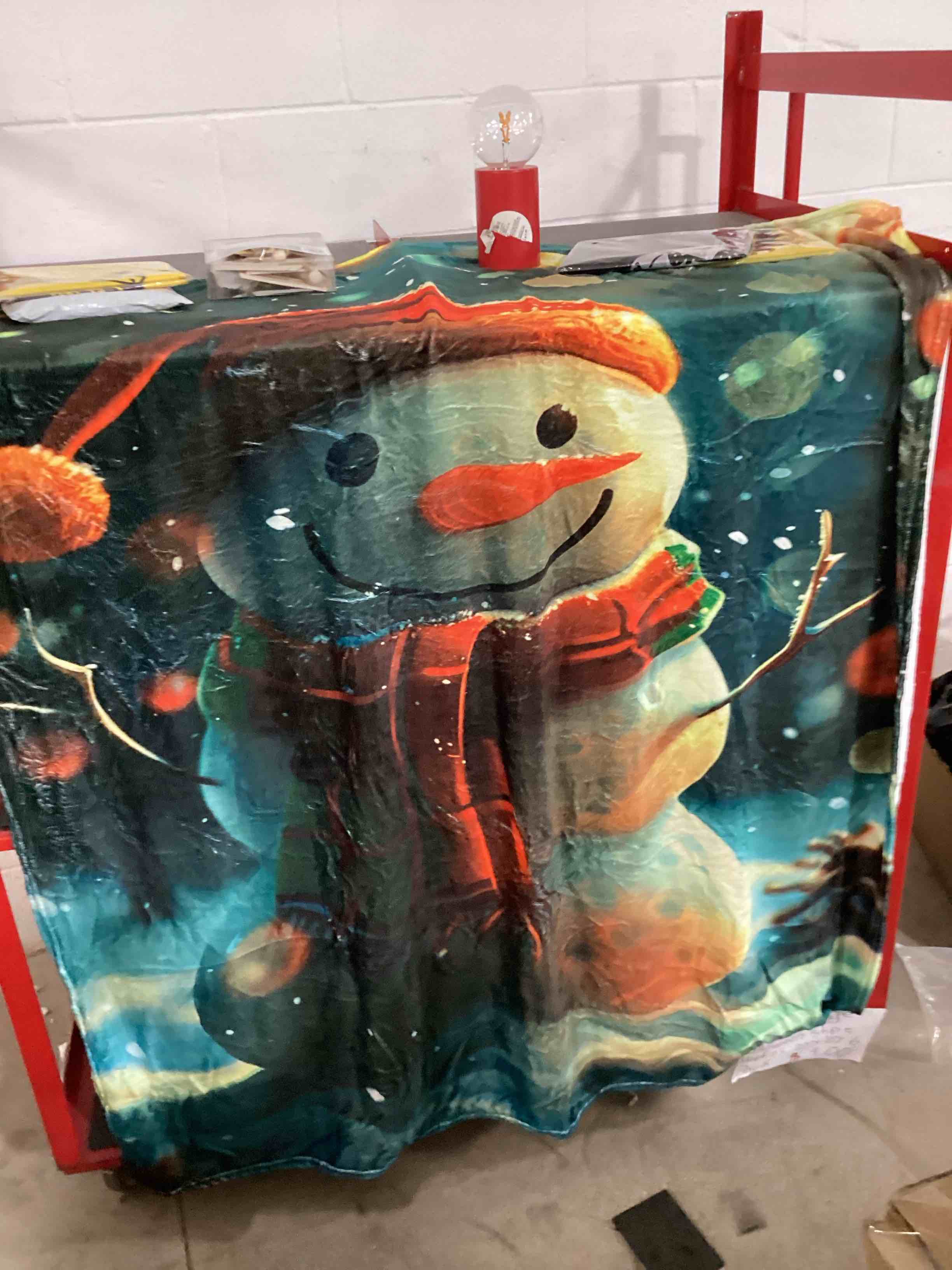 snowman blankets hundred percent polyester