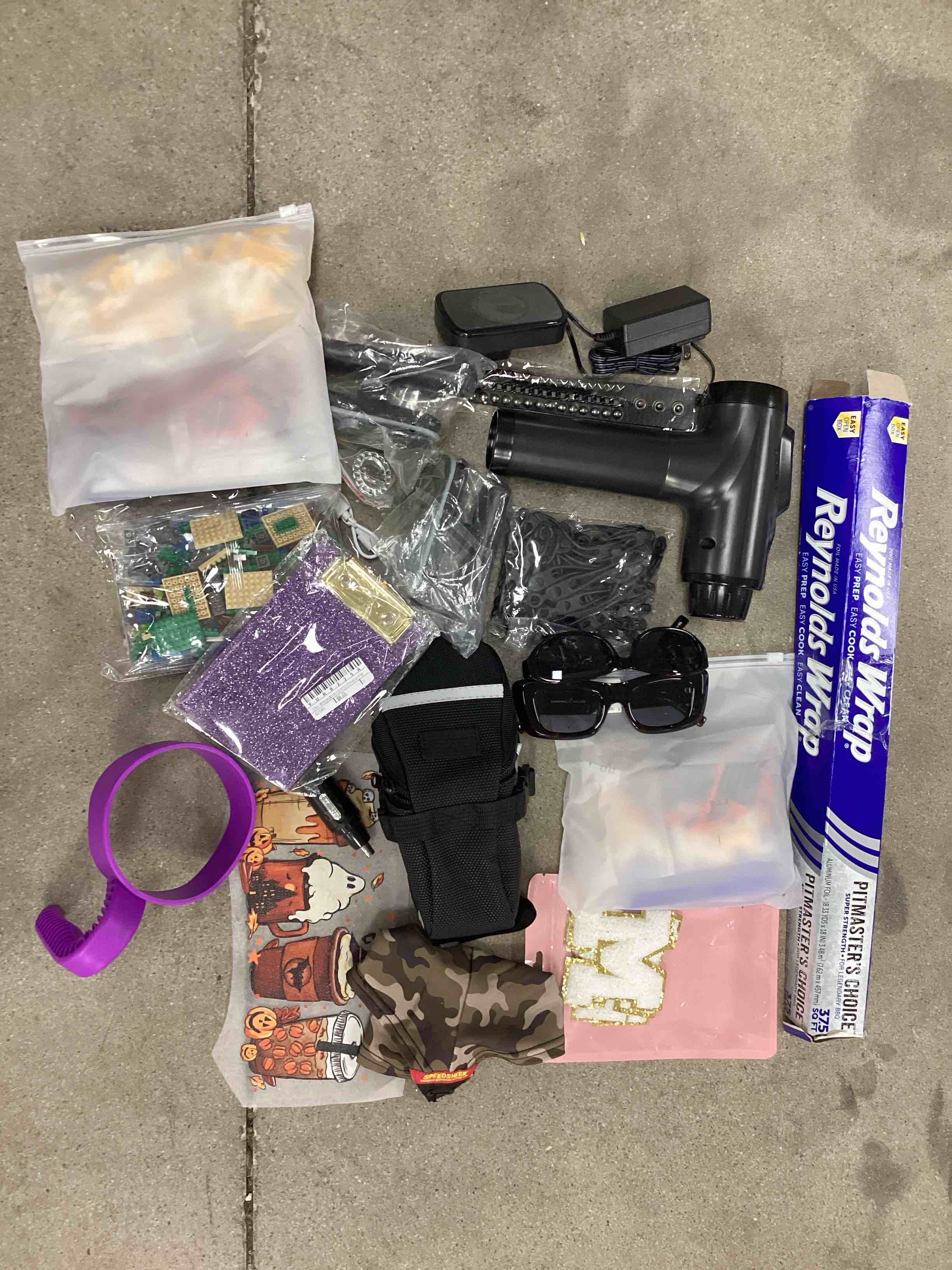 Assorted  Aluminum foil, lenses and more 