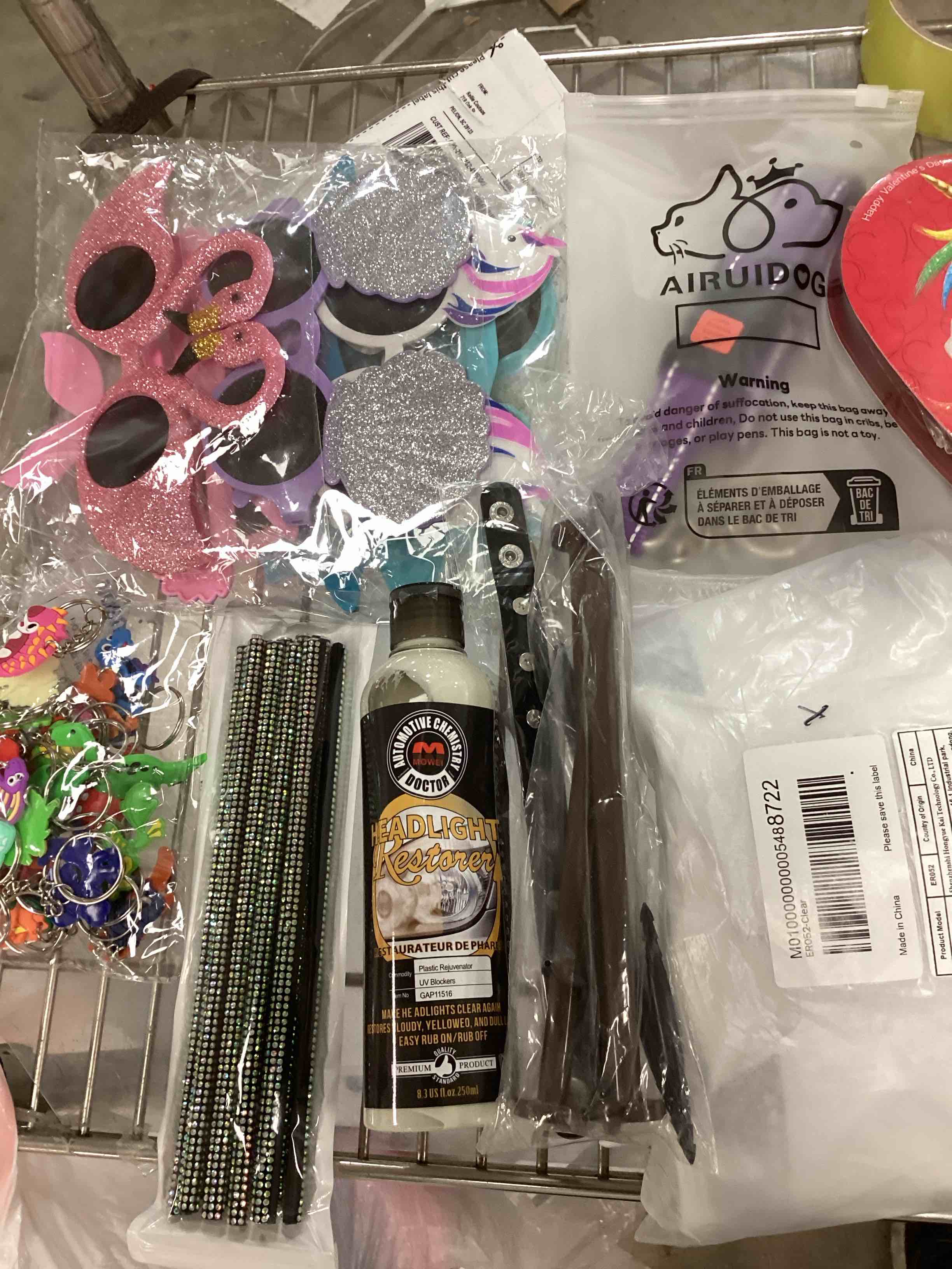 Assorted Party glasses keychains and more 10 pcs 