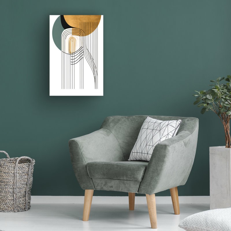 Mid Century Abstract Painting 19 On Canvas Print