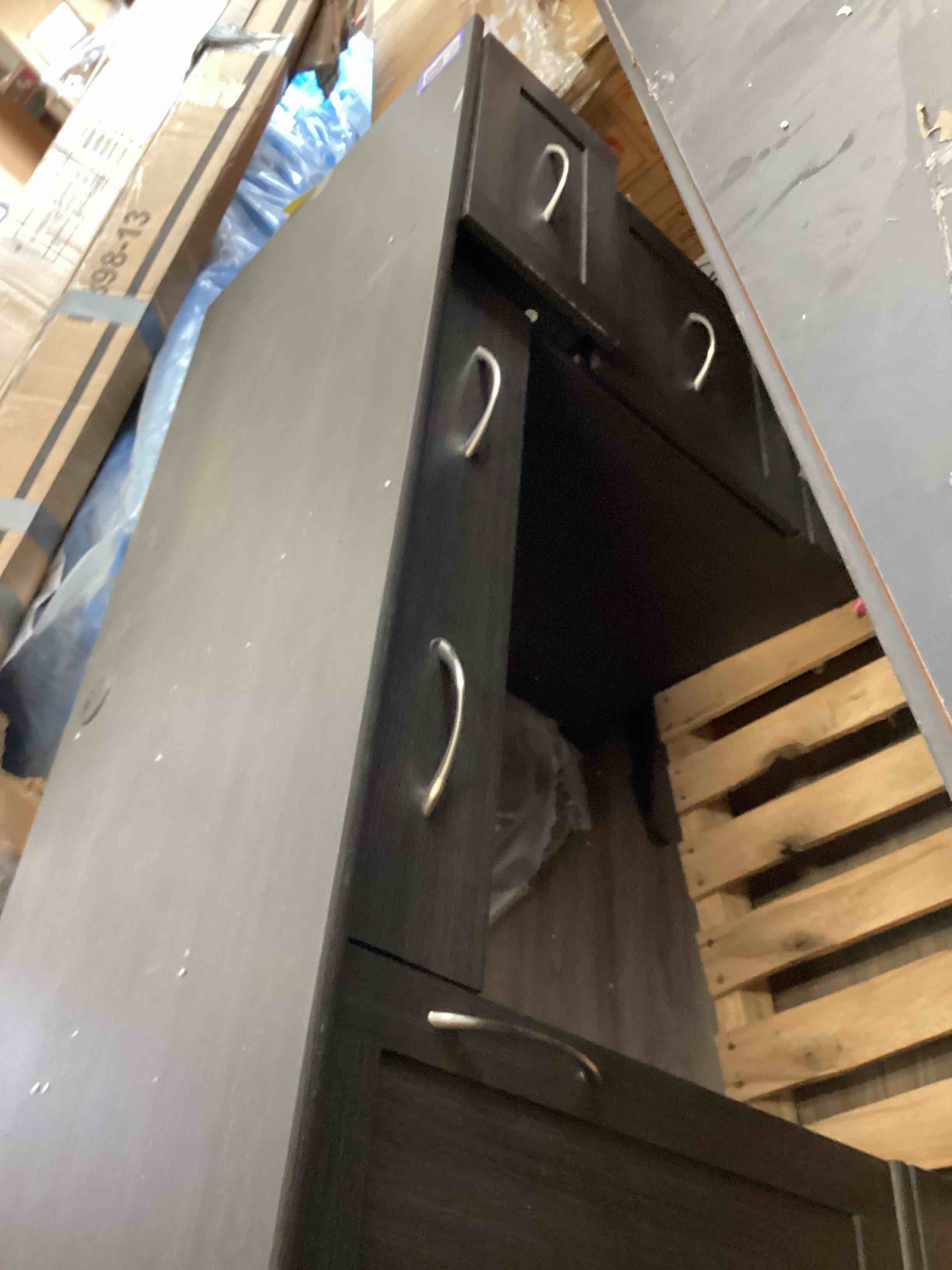 wood laminate desk 3 drawer 1 door 