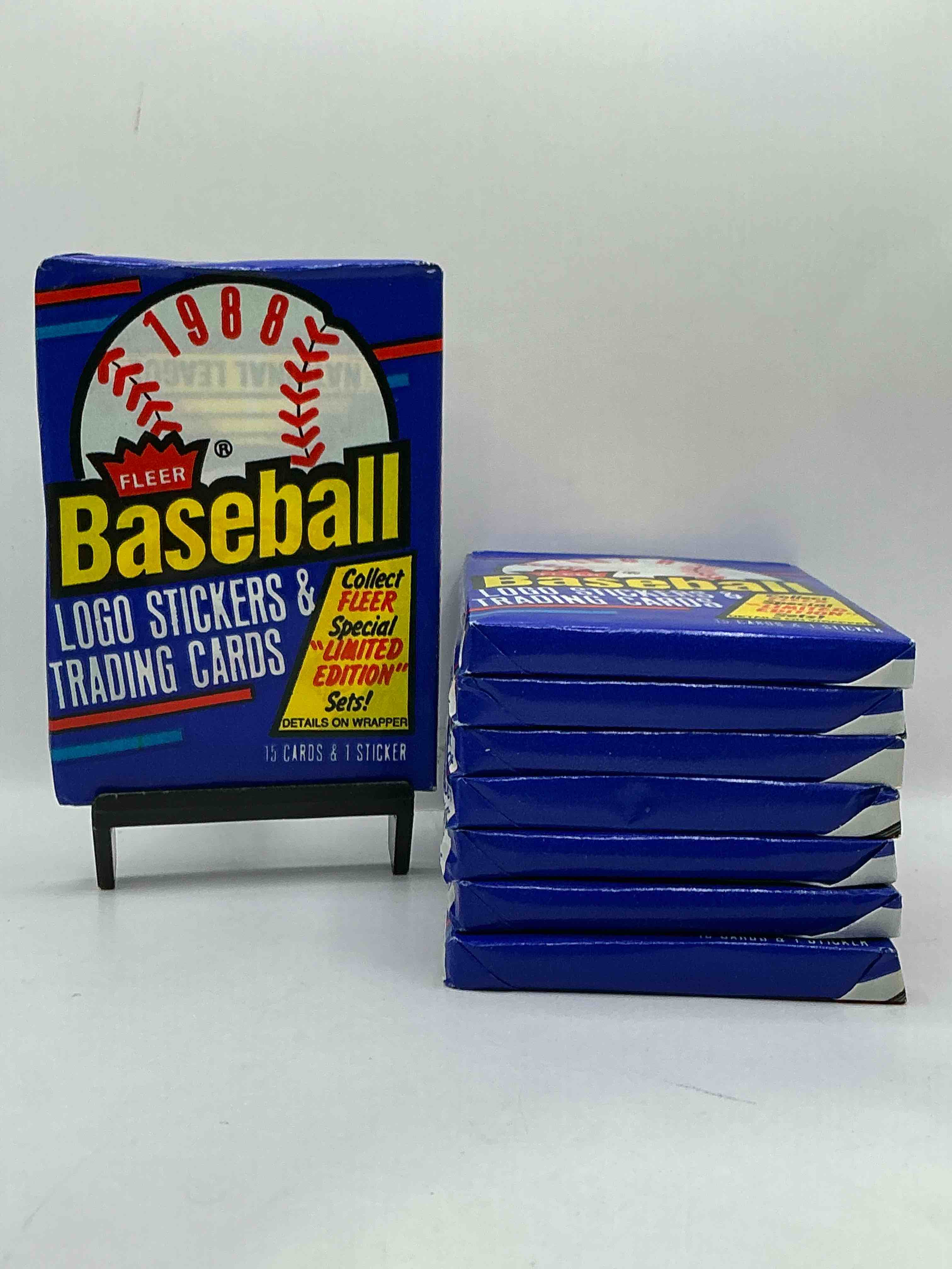 80's vintage! 1988 fleer baseball unopened packs! direct from original box! search for valuable don mattingly & nolan ryan cards!