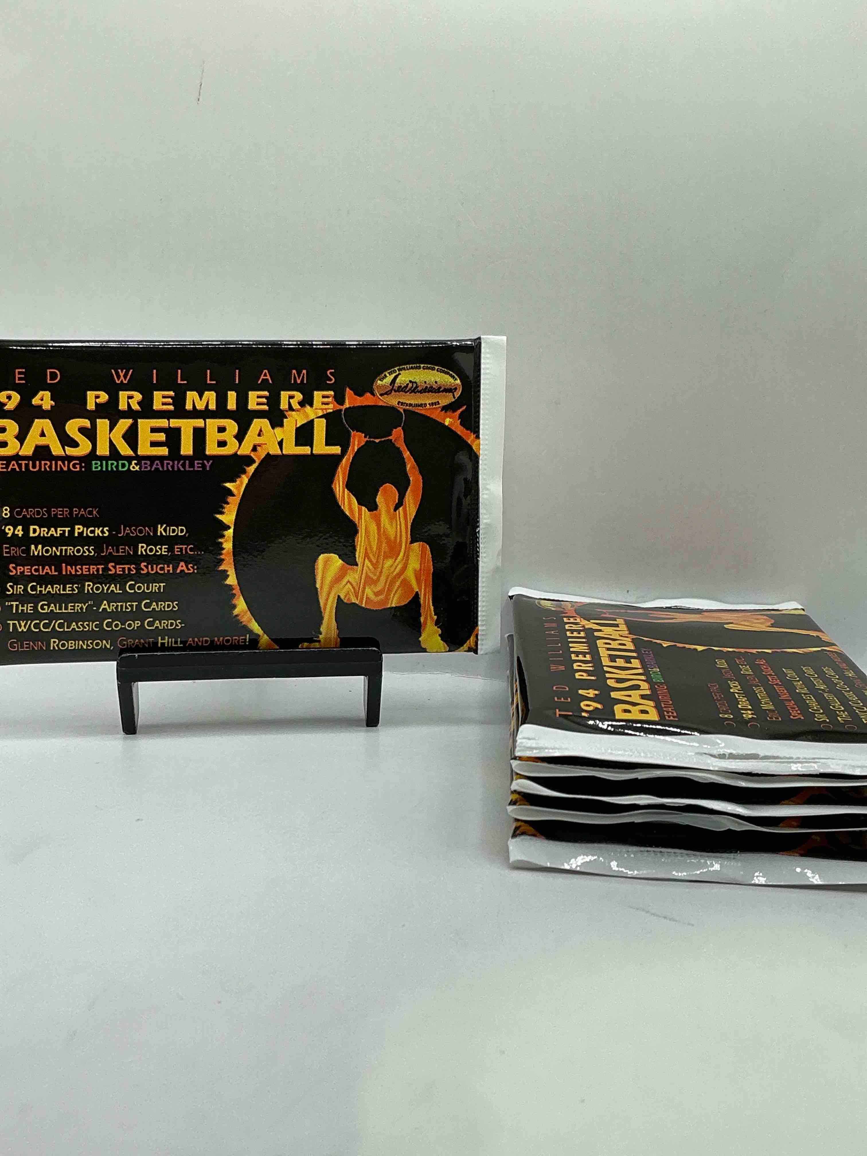 1994 ted williams premiere unopened basketball packs! search for jason kidd & grant hill rookies, along with other big names from the year! look for exclusive co-op cards! wow!