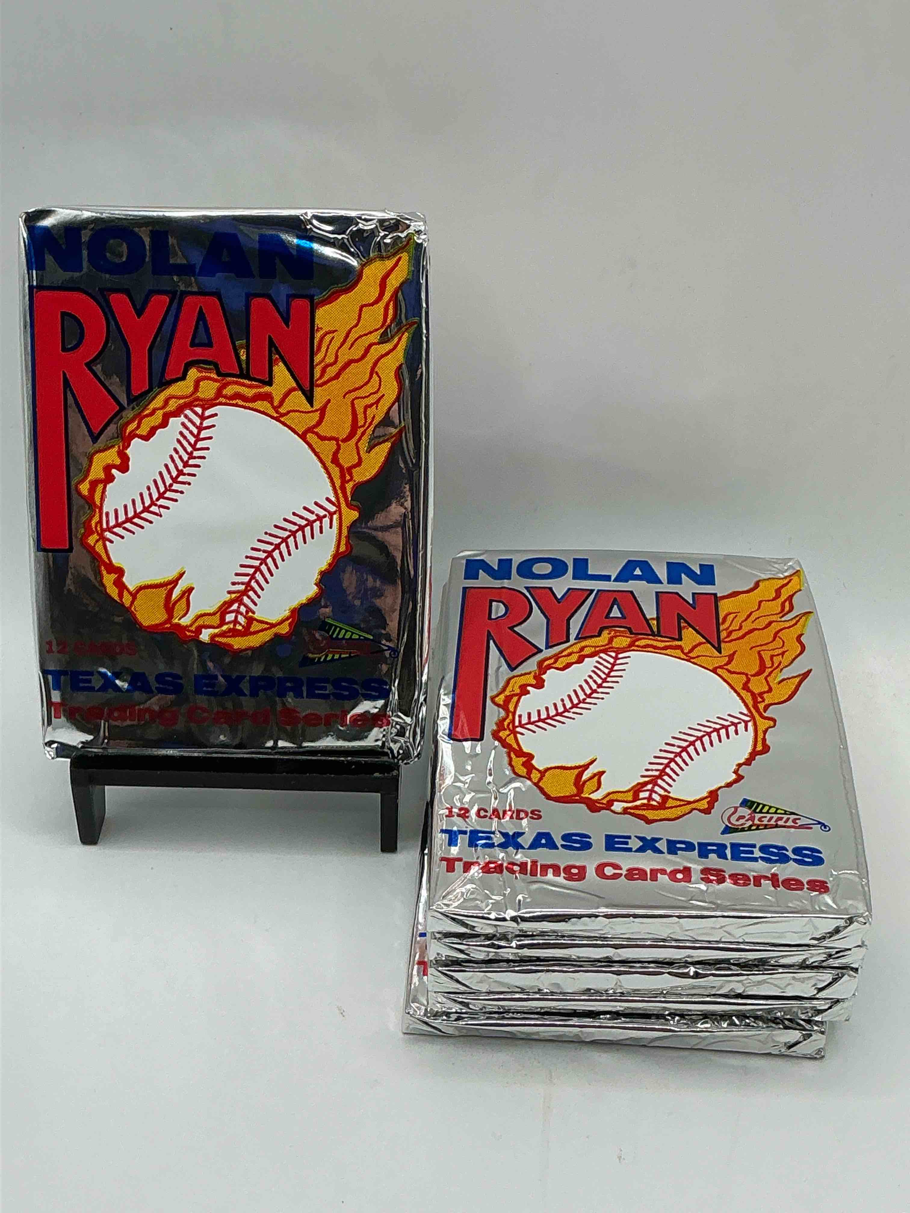 1991 pacific texas express nolan ryan 12 card packs! baseball fans rejoice! only nolan ryan cards can be found in these packs! wow!
