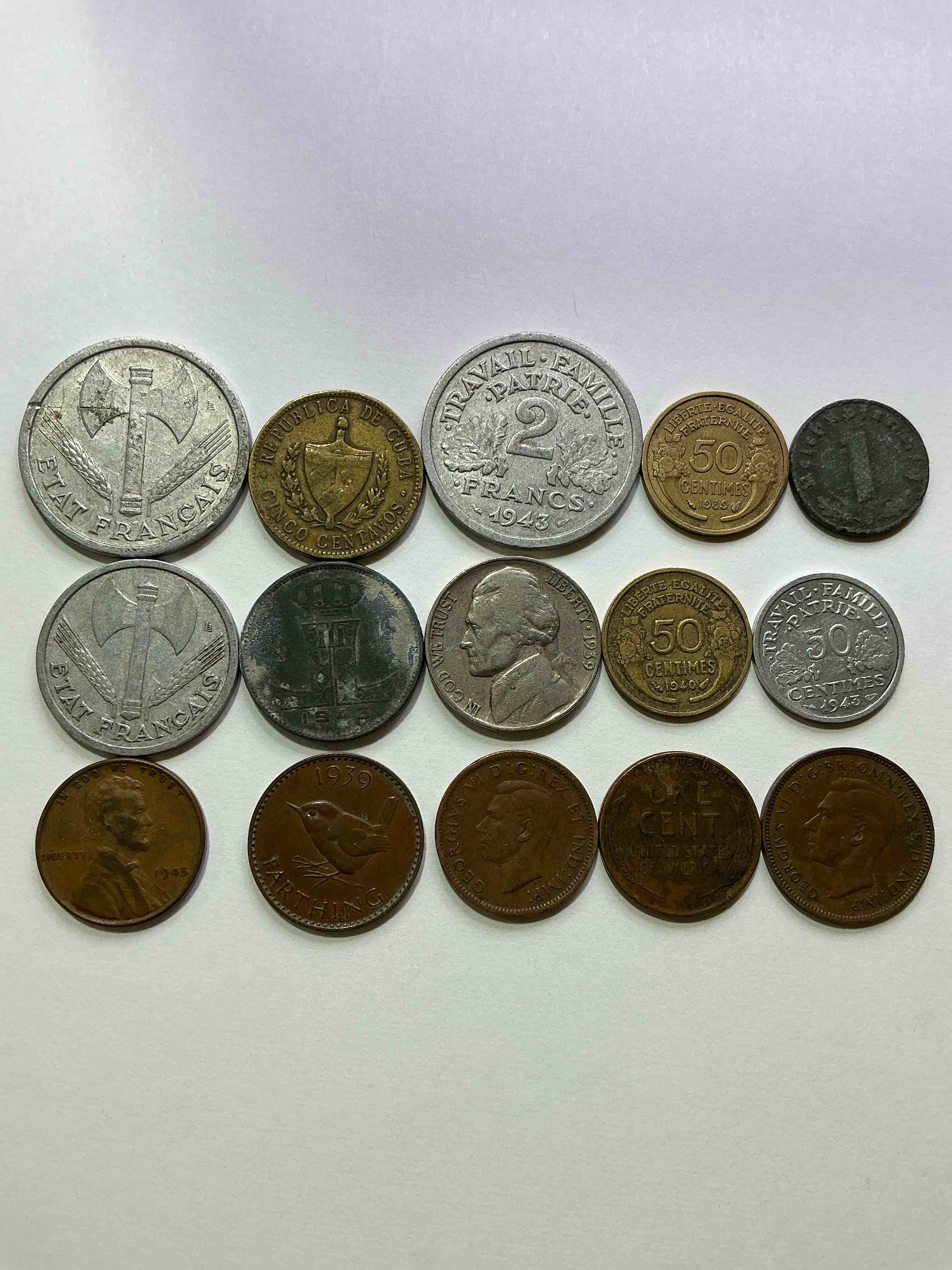 World War Two Buffs Rejoice! Up For Auction Is An Awesome Collection Of World War II Era Coins (1939-1945) From Around The World! Really Hard To Collect & Find In One Place! Really Cool Pieces Of History!