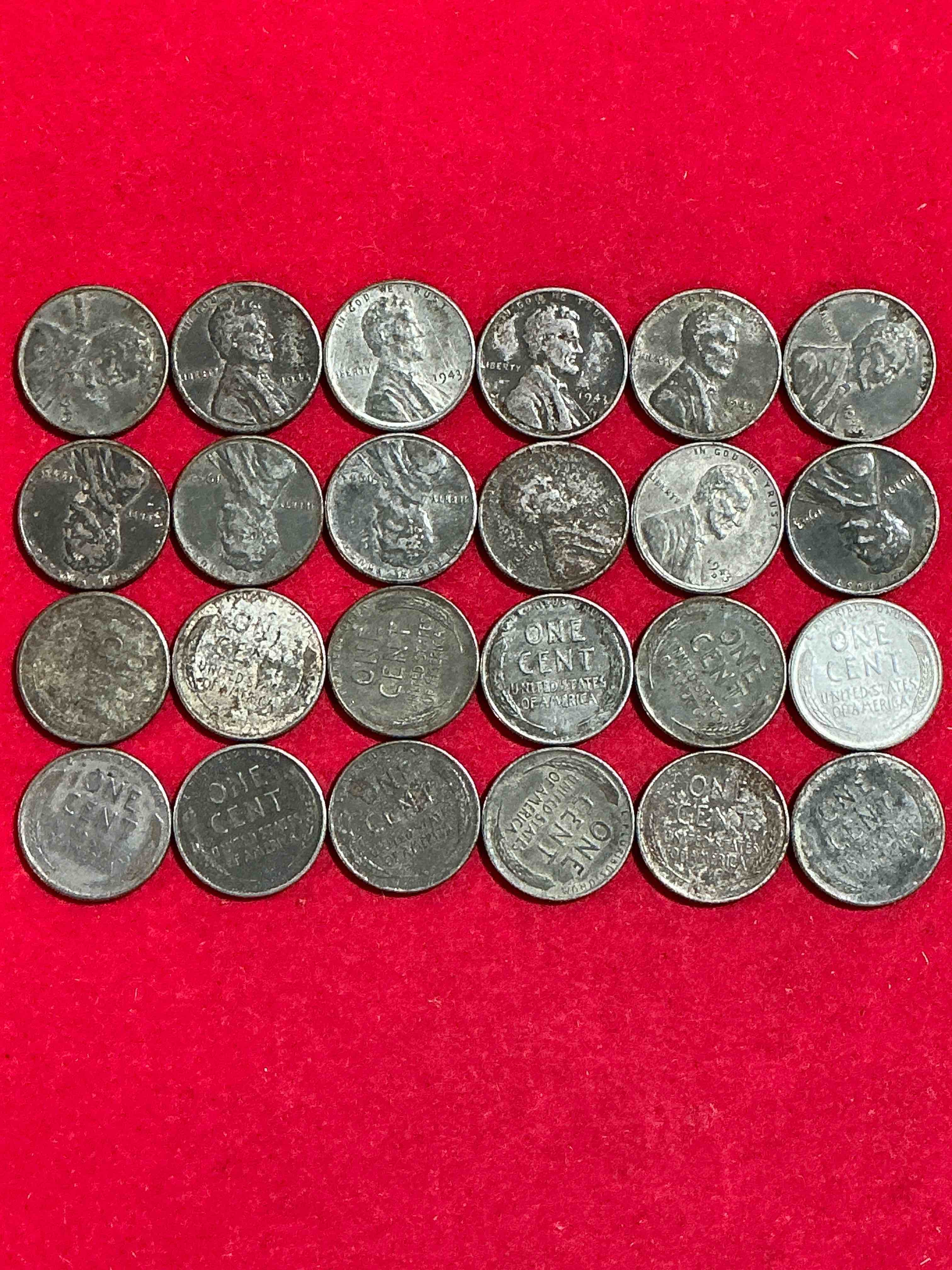 Condition photo showing Good Condition for 1943 world war il history! did you know that in 1943 copper was so valuable for making ammunition that the u.s. treasury made pennies out of steel?! 1943 steel pennies have become valuable, rare collector items! up for auction are rare wwii steel pennies appearing circulated. own pieces of world war ii history that are an awesome investment!