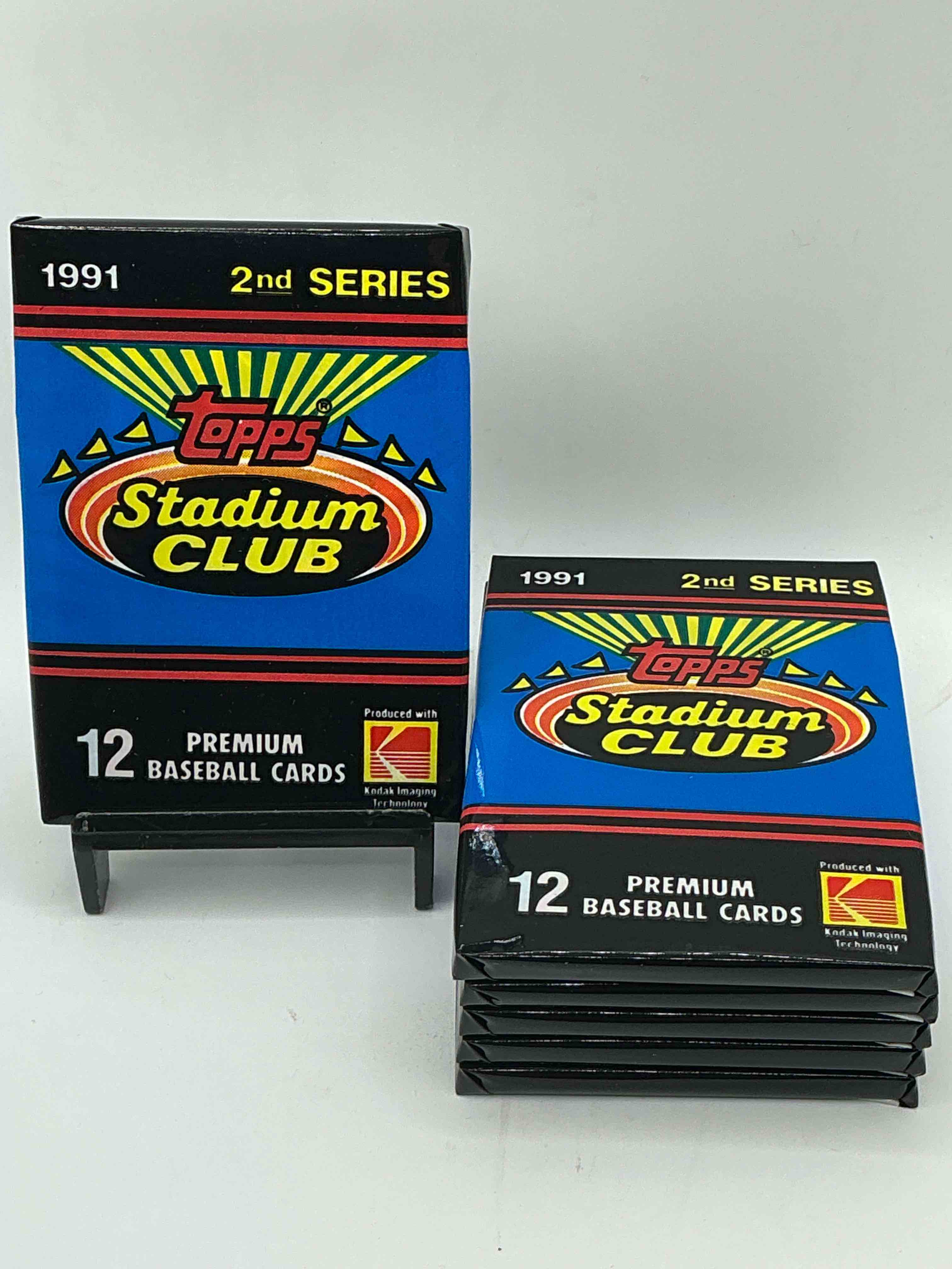 ken griffey jr!? frank thomas!? baseball insanity! 1991 topps stadium club baseball series ii unopened packs, direct from box! 12 premium baseball cards in each pack! search for griffey jr, nolan ryan, frank thomas & so much more!search for 1980's stars & hall of famers!