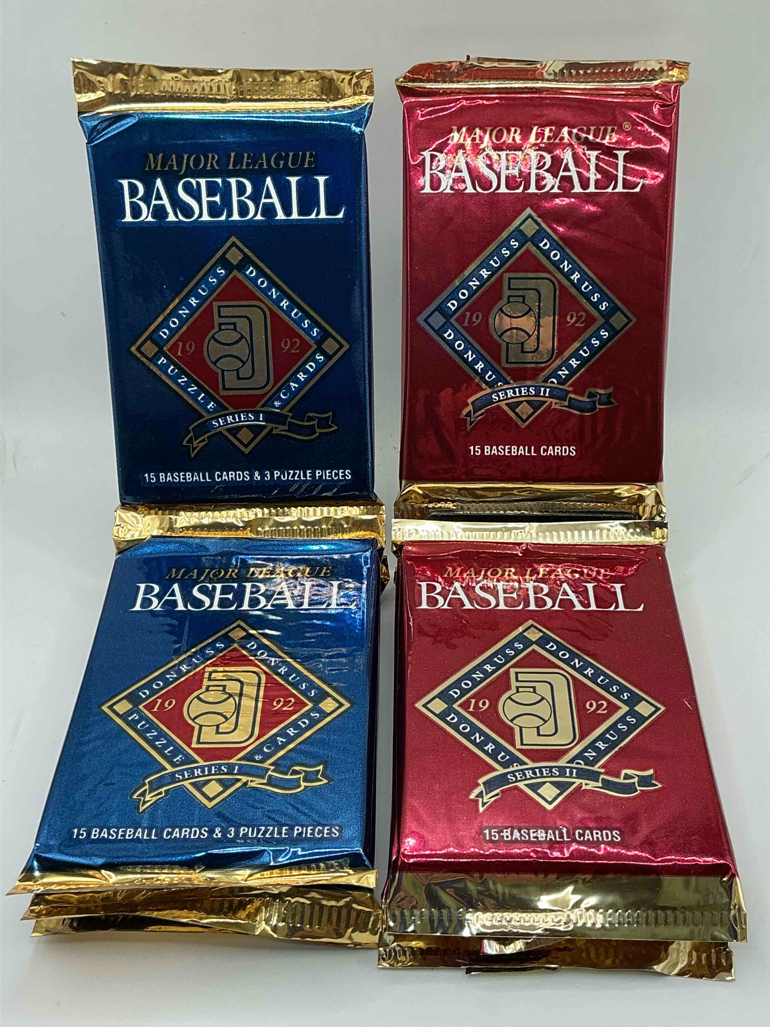 1992 donruss baseball series 1 and 2 unopened sealed sports card pack, direct from original sealed retail case! search for valuable cards from ricky henderson & noian ryan & so much morel also, search for 1 of 5000 personally autographed cal ripken jr. cards randomly inserted!