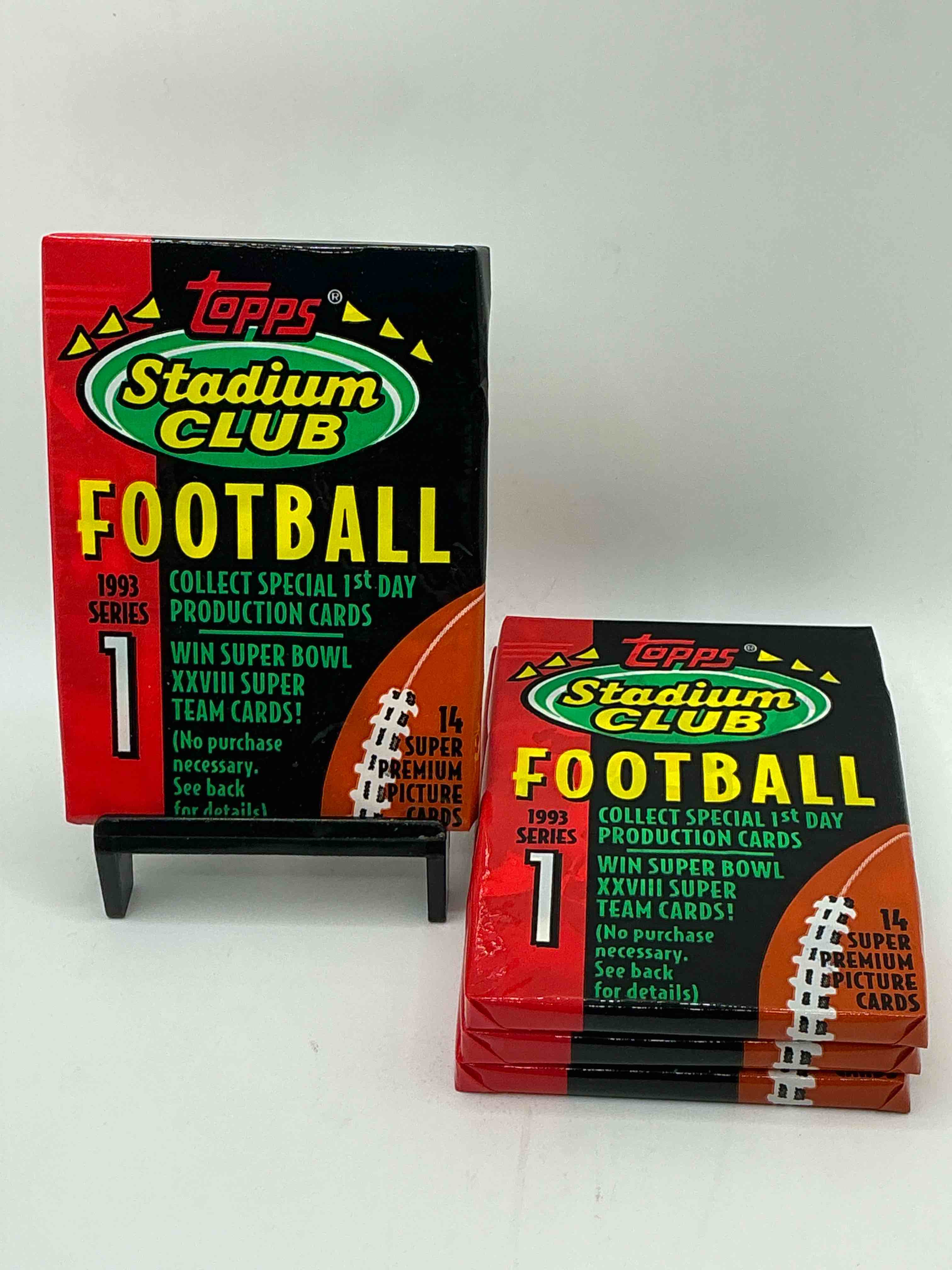 Topps Stadium Club Football 1993! WOW! Still In Original Wrap! Drew Bledsoe, Marvin Jones, Jerome Bettis & More! Awesome 90’s Sports Cards!