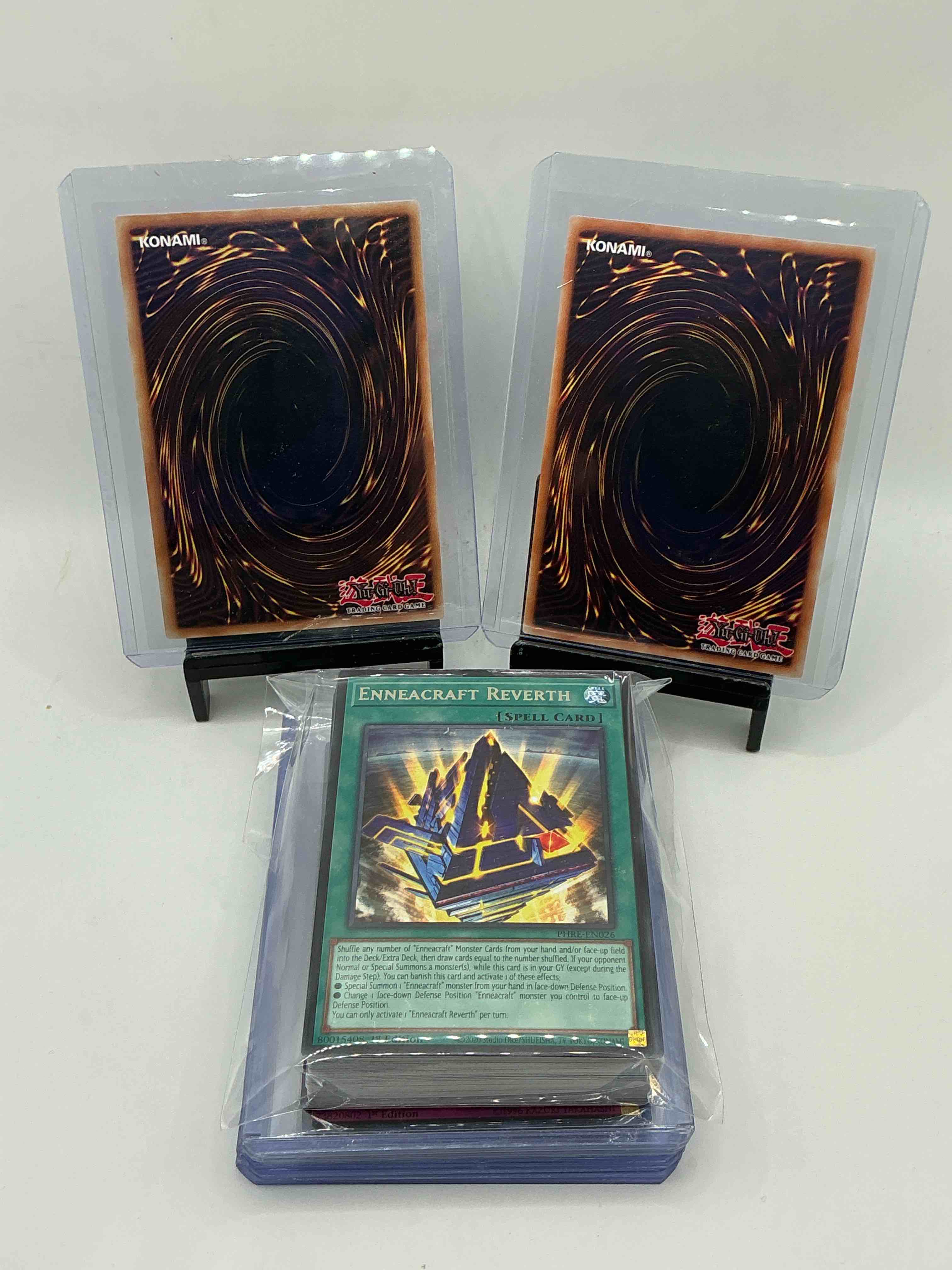 Condition photo showing New/Like New for yu-gi-oh 50 card lot! join the craze of yu-gi-oh with these awesome cards! this 50 card lot includes the big three yu-gi-oh category cards, monsters, spells & traps! this 50 card lot includes some of all three! wow! perfect time to start collecting!