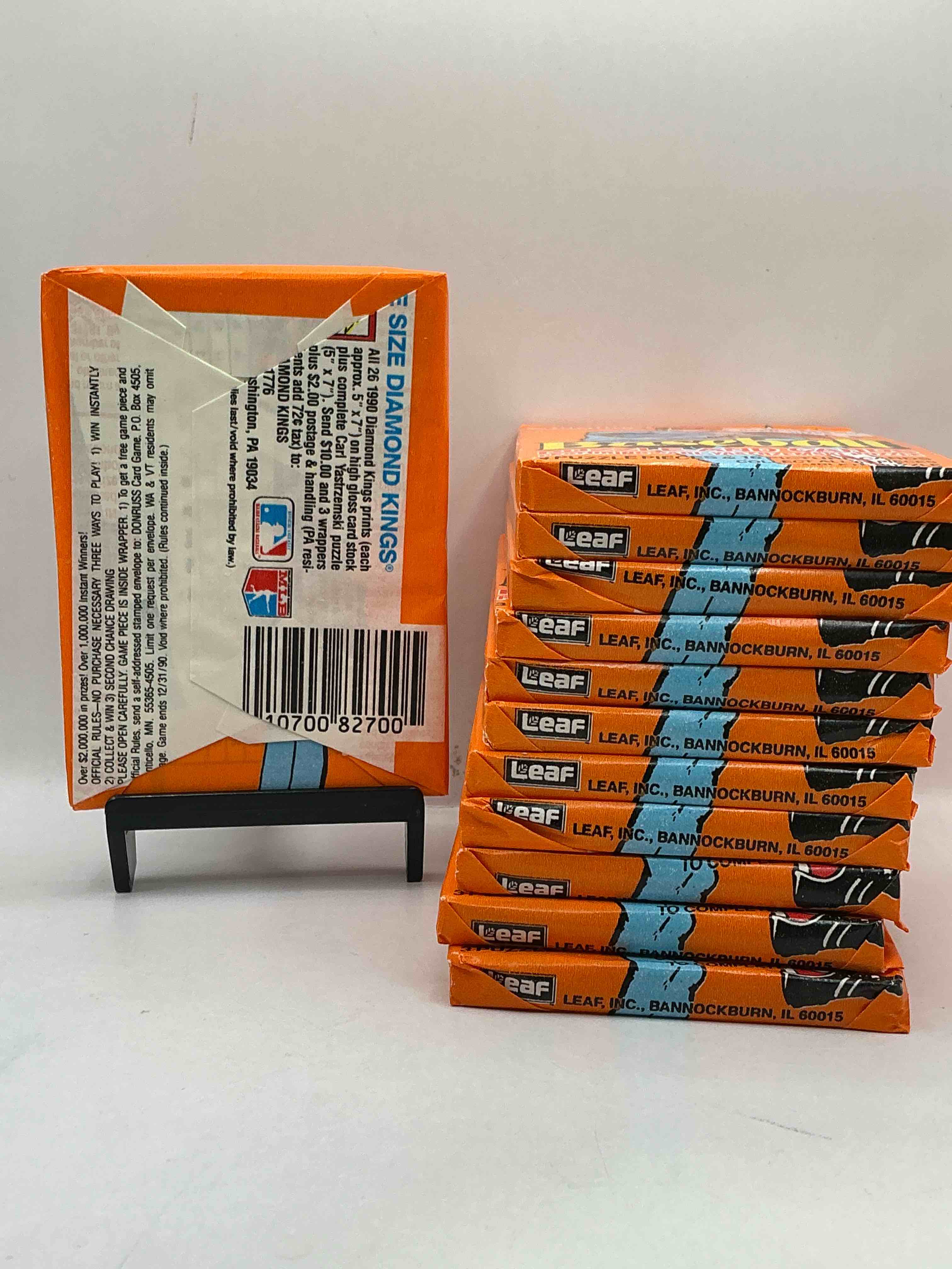 Condition photo showing New/Like New for diamond kings ken griffey jr!? 1990 donruss baseball unopened wax packs! hard to find! straight from original box! search for possible juan gonzalez rookie card!as well as valuable ken griffey jr. cards!