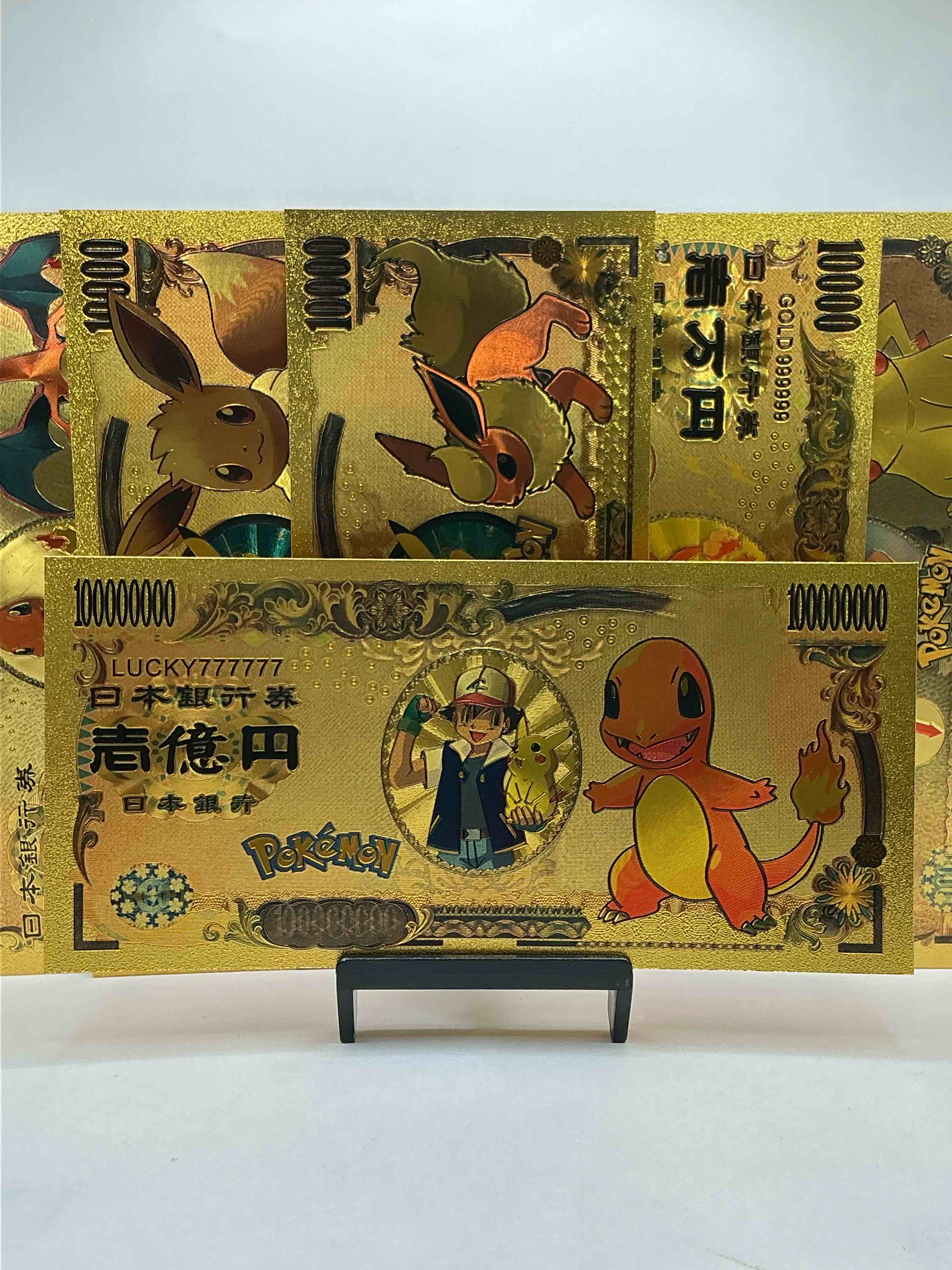 Condition photo showing New/Like New for pokémon novelty gold in this color dollars! ultra cool novelty 10,000 pokémon bill with characters & cool designs! rare & hard to get! 
