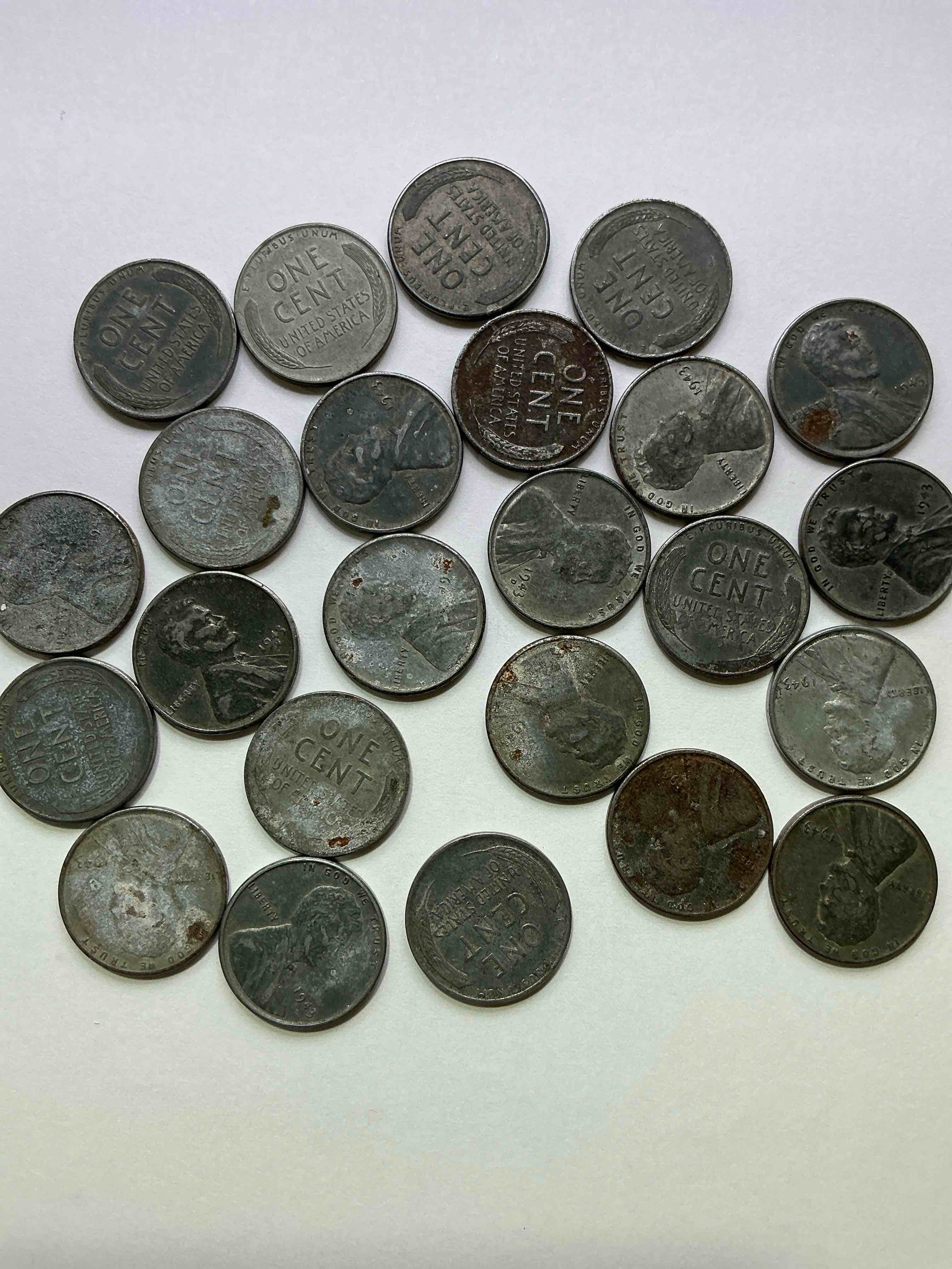 Condition photo showing Good Condition for 1943 world war il history! did you know that in 1943 copper was so valuable for making ammunition that the u.s. treasury made pennies out of steel?! 1943 steel pennies have become valuable, rare collector items! up for auction are rare wwii steel pennies appearing circulated. own pieces of world war ii history that are an awesome investment!