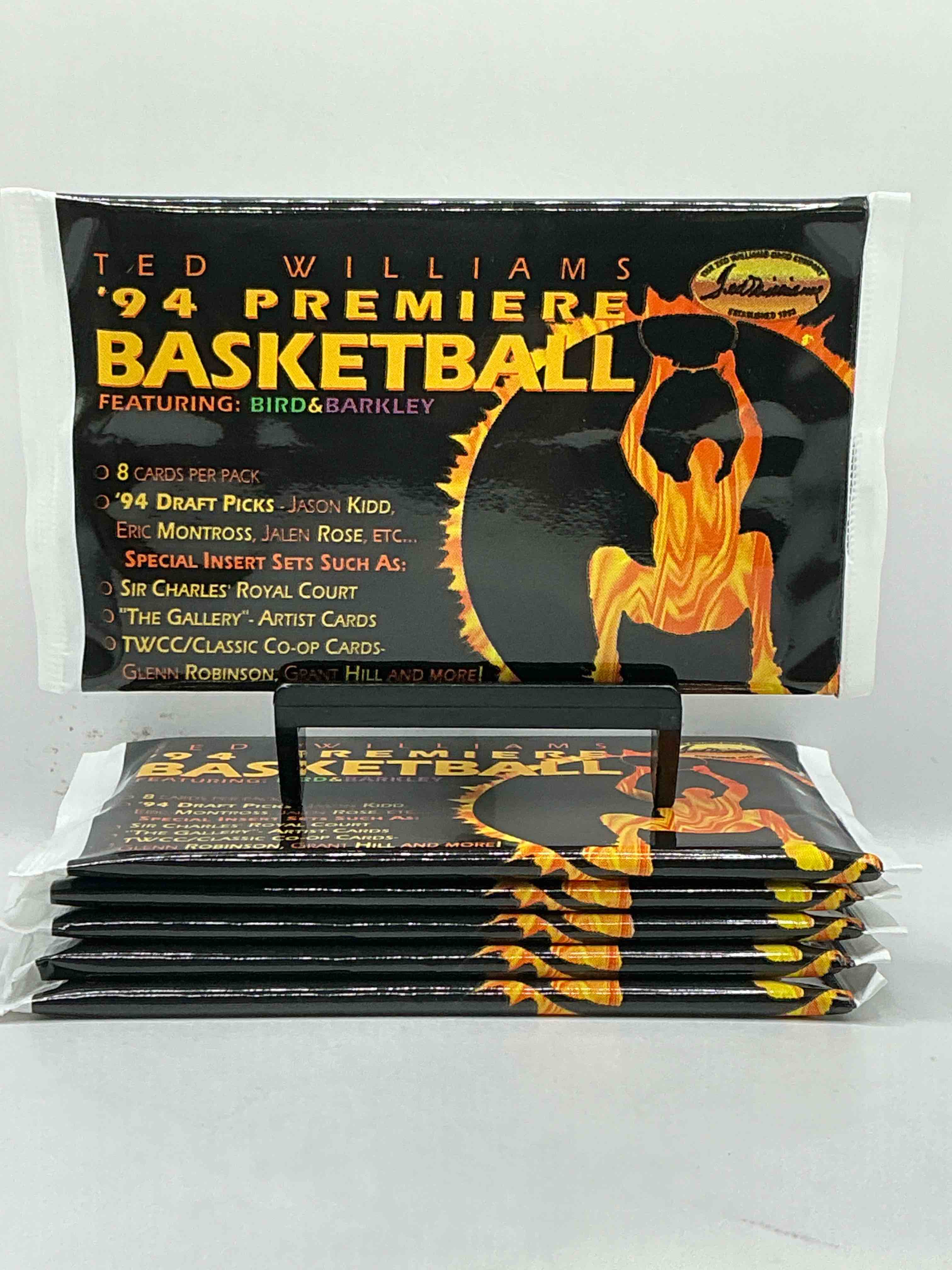 1994 Ted Williams Premiere Unopened Basketball Packs! Search For Jason Kidd & Grant Hill Rookies, Along With Other Big Names From The Year! Look For Exclusive Co-Op Cards! WOW!