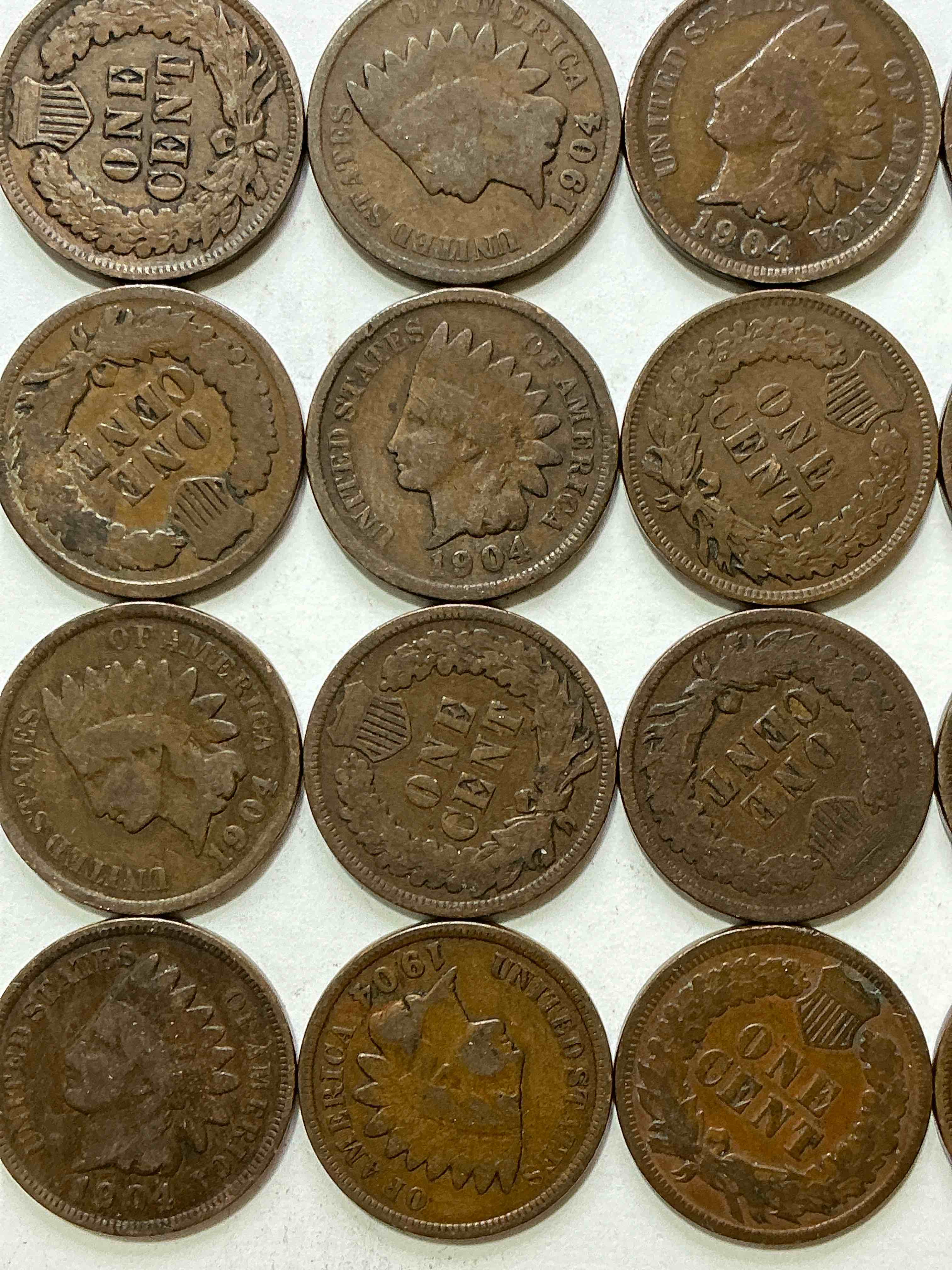 Indian Head Pennies! These Gorgeous U.S. Pennies Were Minted From 1859-1909 & Have Become Serious Collector Items! The "Indian Head" Design Is Actually A Representation Of Lady Liberty Wearing An Indian Headdress. Here Are Beautiful, Well-Kept Examples Representing Many Different Mint Years! Great For Collecting, Investing & Learning History, & Rare With Visible Dates!