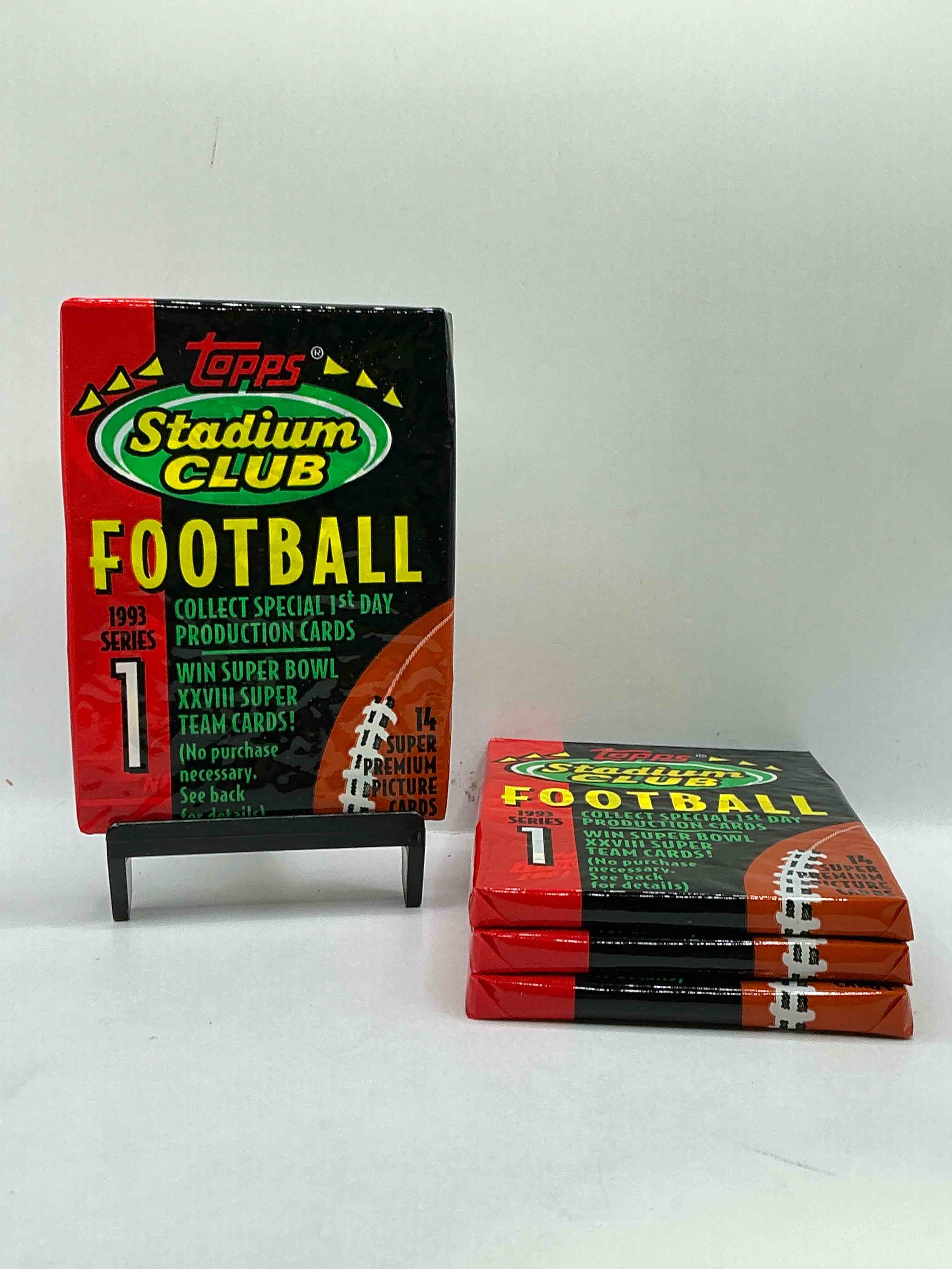 Topps Stadium Club Football 1993! WOW! Still In Original Wrap! Drew Bledsoe, Marvin Jones, Jerome Bettis & More! Awesome 90’s Sports Cards!