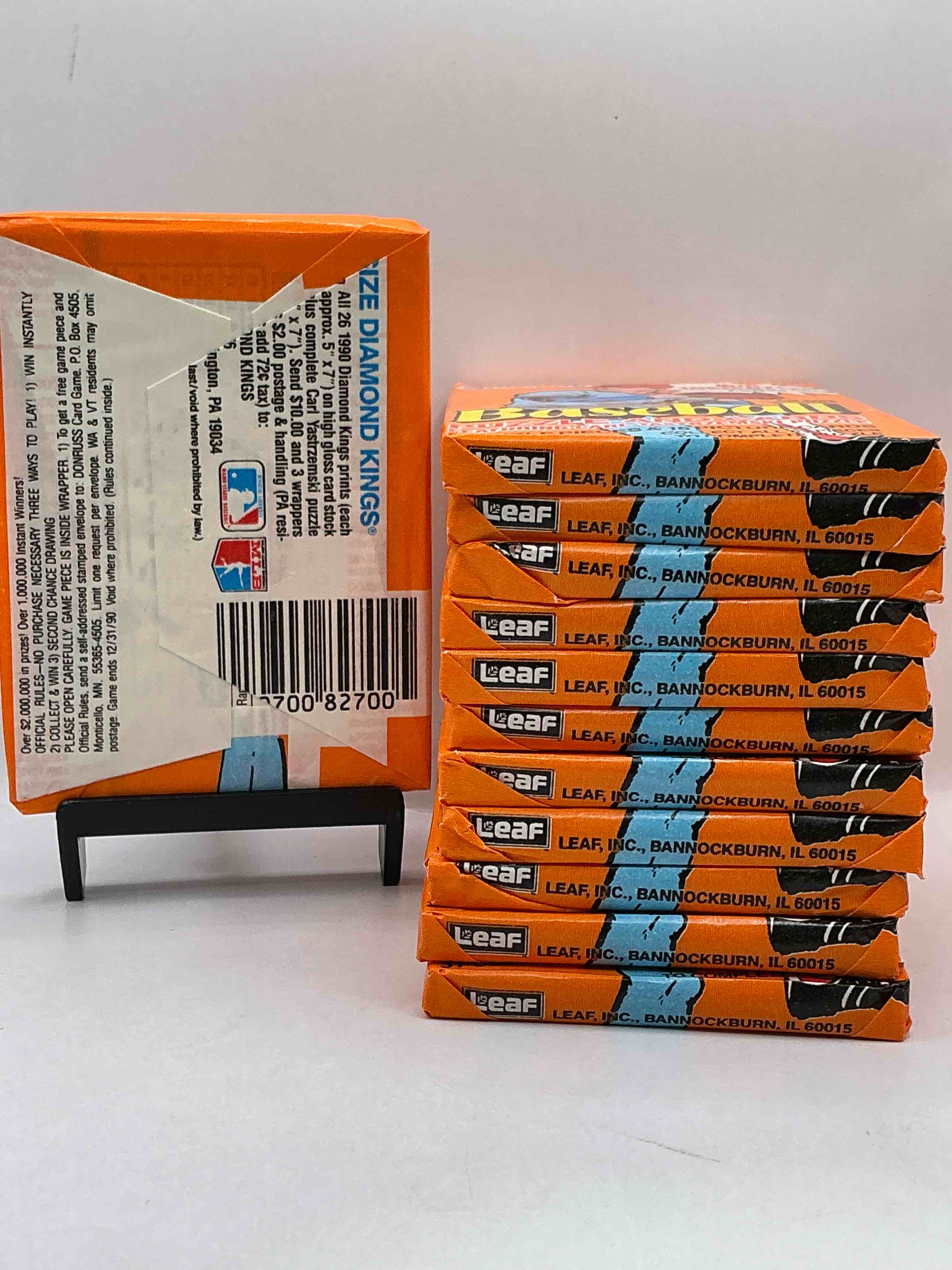 Condition photo showing New/Like New for diamond kings ken griffey jr!? 1990 donruss baseball unopened wax packs! hard to find! straight from original box! search for possible juan gonzalez rookie card!as well as valuable ken griffey jr. cards!