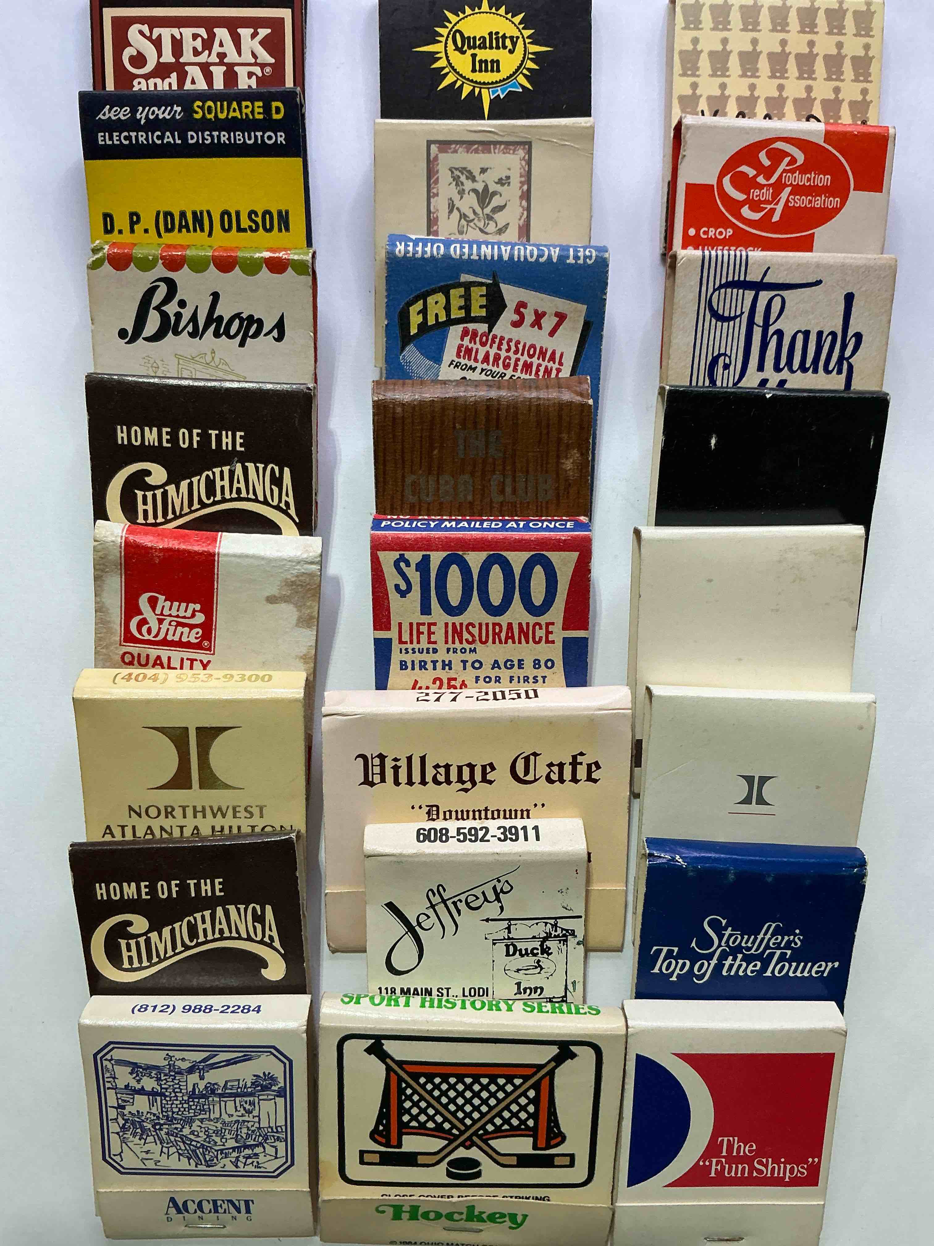 Condition photo showing Good Condition for vintage matchbooks! a crazy hard to collect collection of matchbooks from all over, many from places that no longer exist! collection spans decades & decades! most books are complete with all matches! one of a kind collection! all original & impossible to find anywhere else!