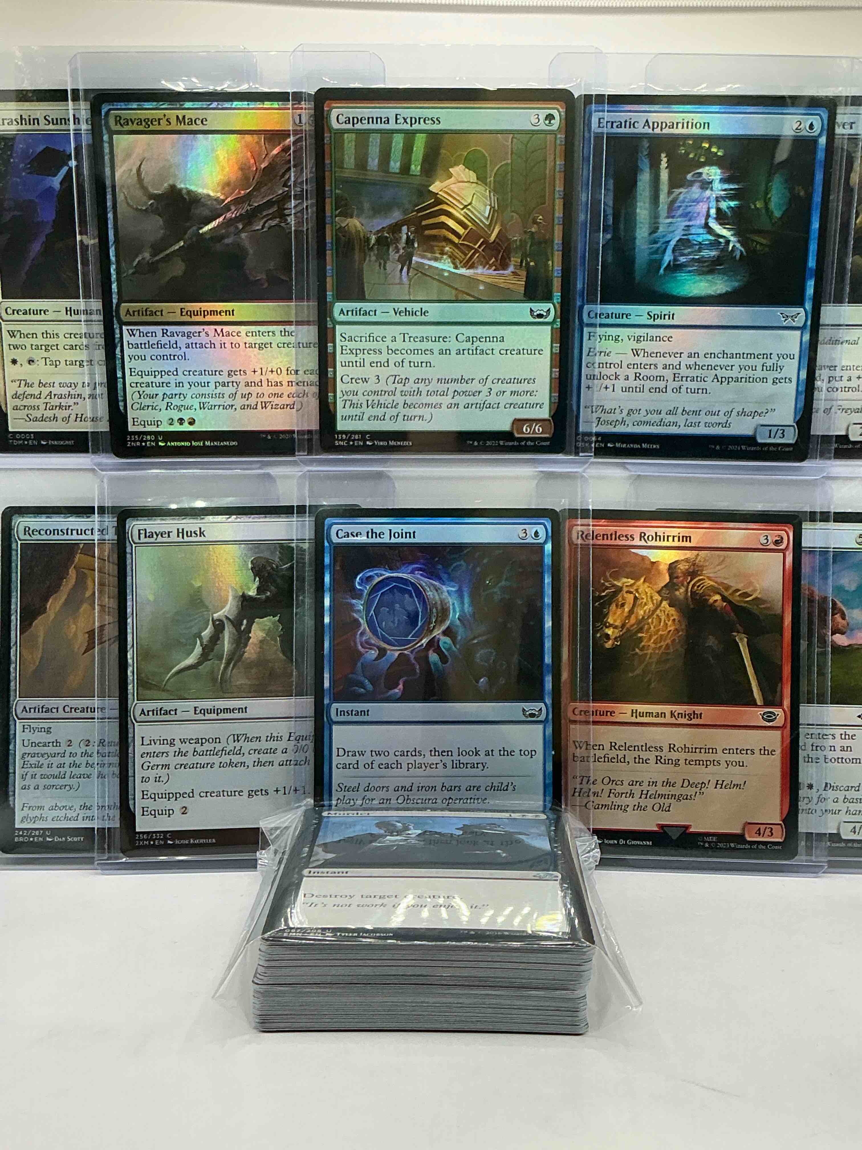 Condition photo showing New/Like New for magic the gathering 50 card lot! lot includes 10 rare or holo foil cards! all cards in excellent condition! a great way to join the mtg craze!