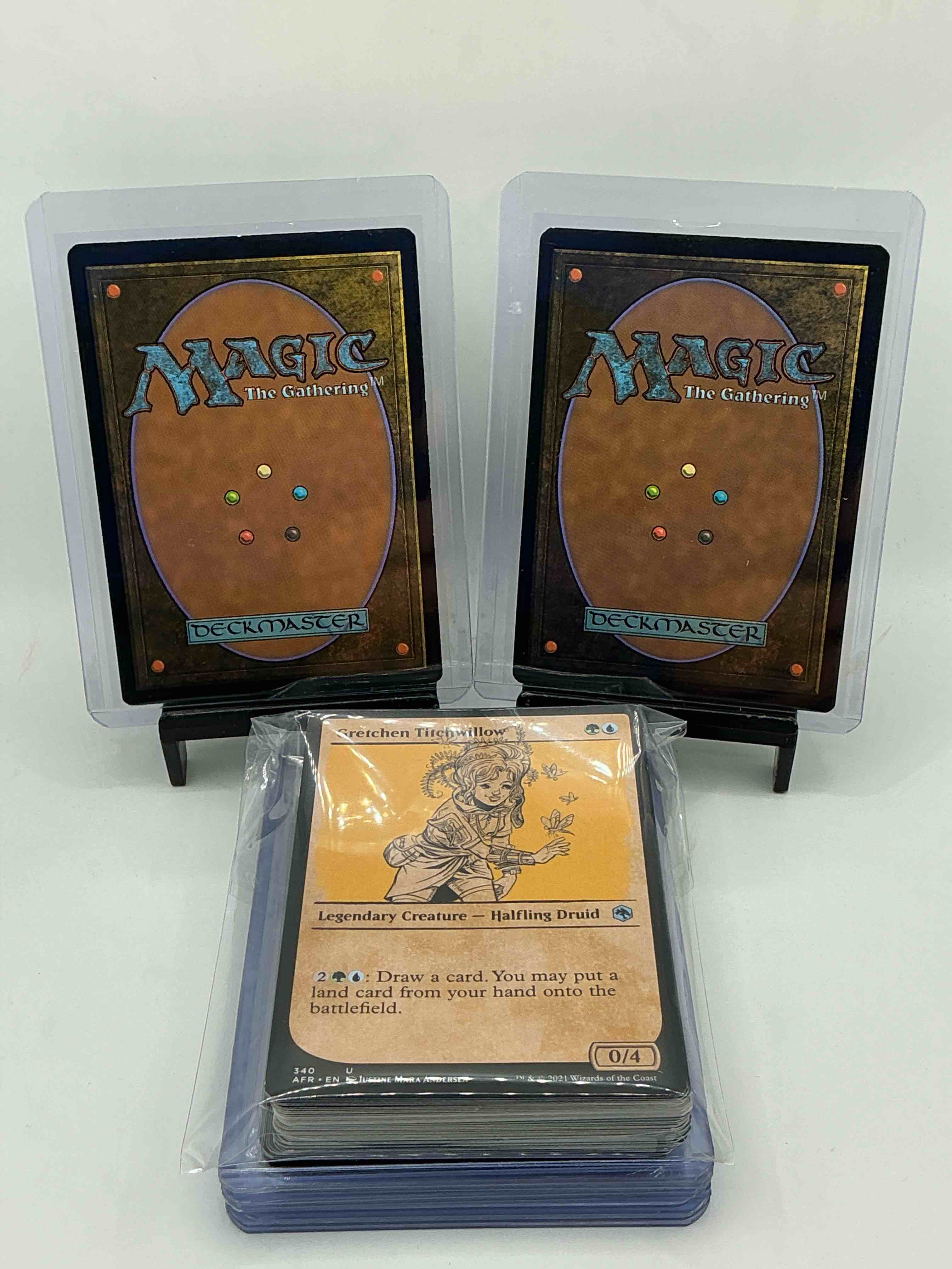 Condition photo showing New/Like New for magic the gathering 50 card lot! lot includes 10 rare or holo foil cards! all cards in excellent condition! a great way to join the mtg craze!